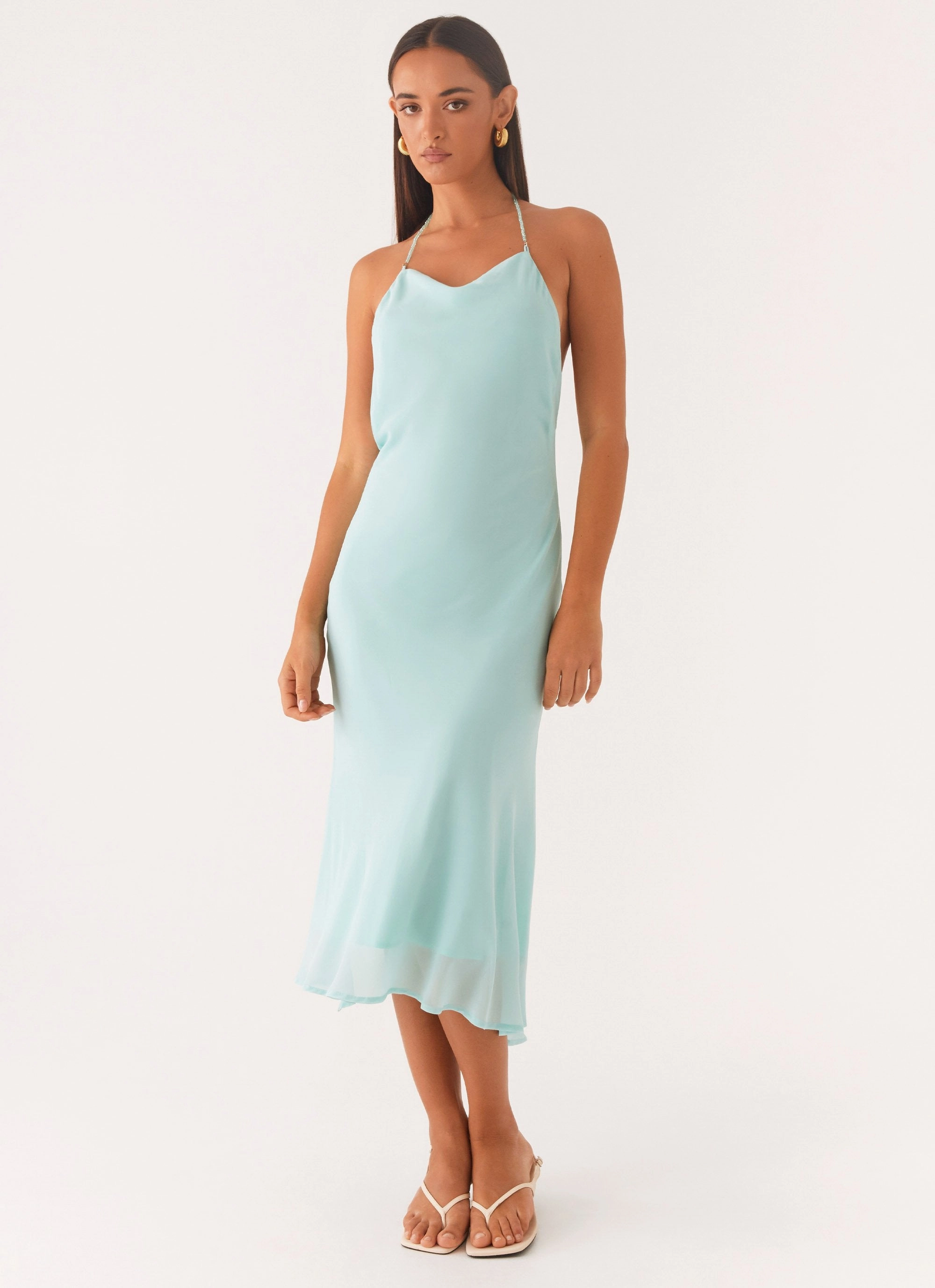 Deep Dive Midi Dress - Pale Blue Lightweight Feel