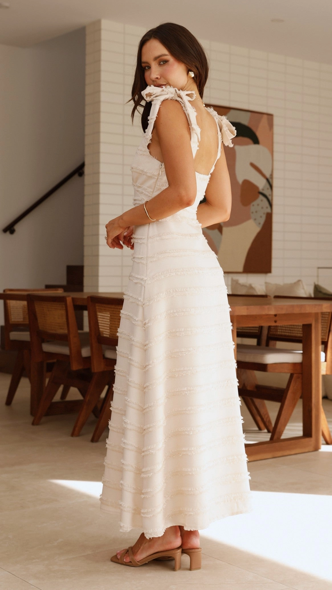 Dela Maxi Dress - Cream Anniversary-Event Airy Base