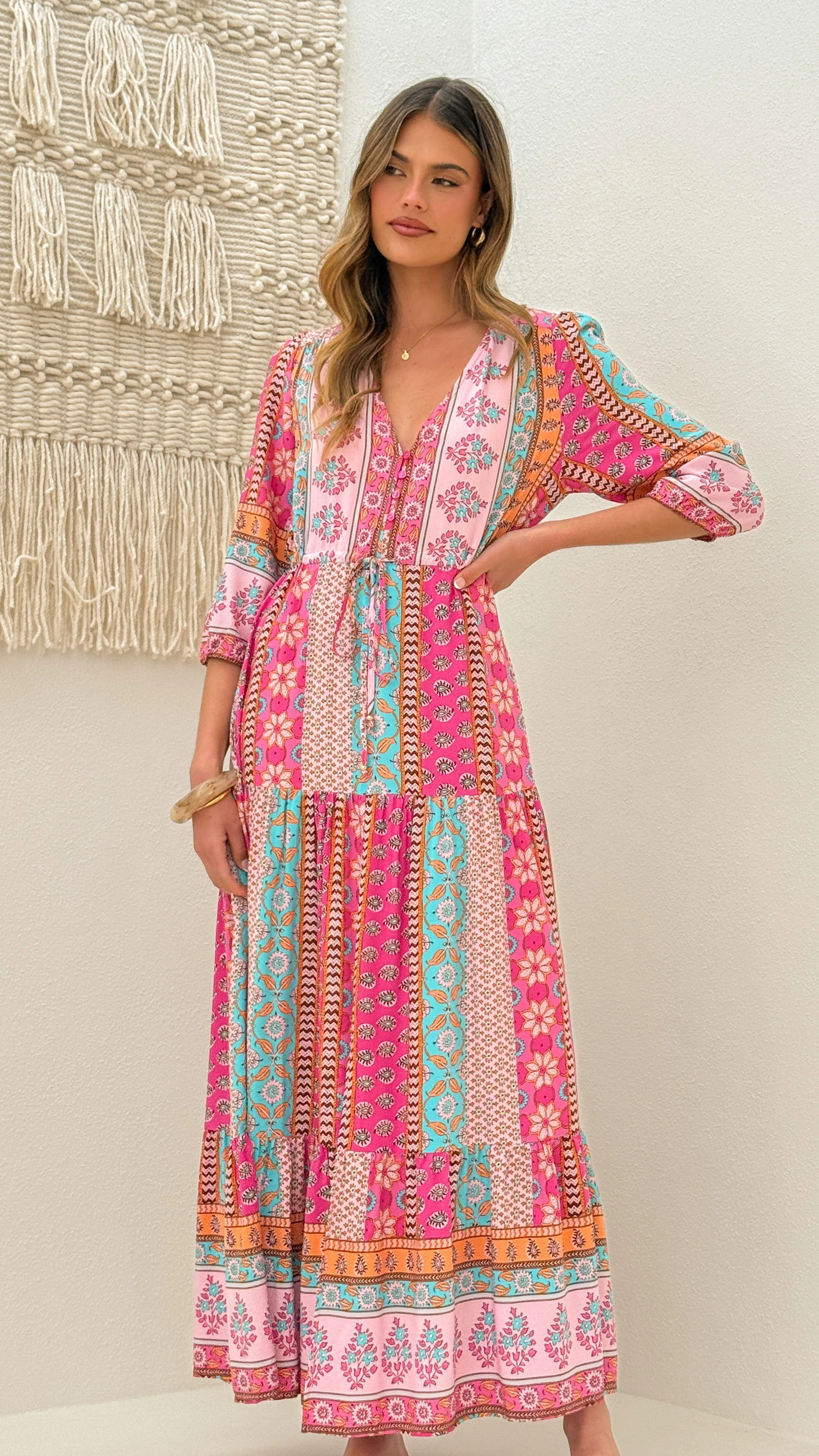 Flattering Look Tessa Maxi Dress - Cedella Print