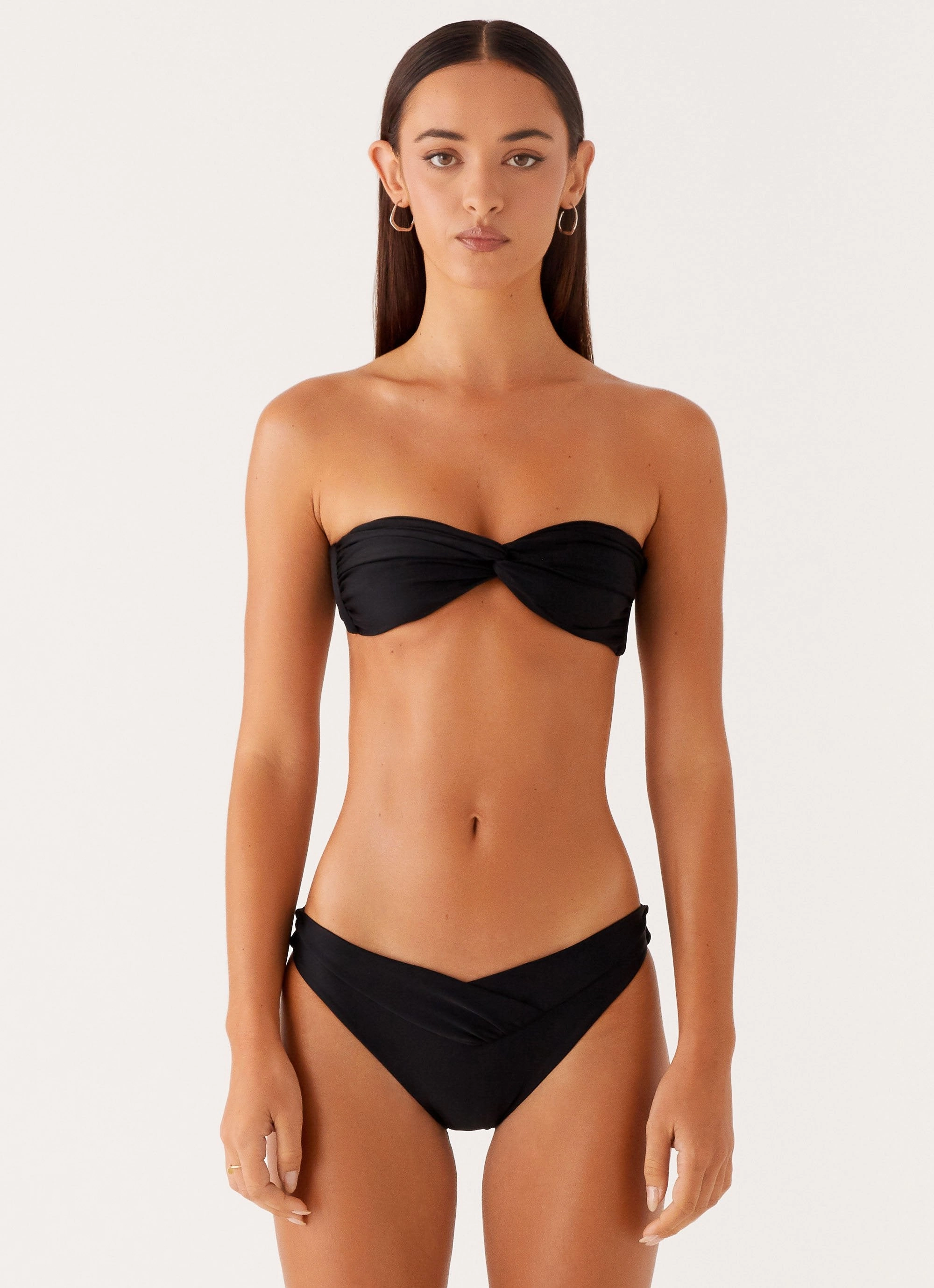 Summer-essentials Delta Bandeau Bikini Top - Black