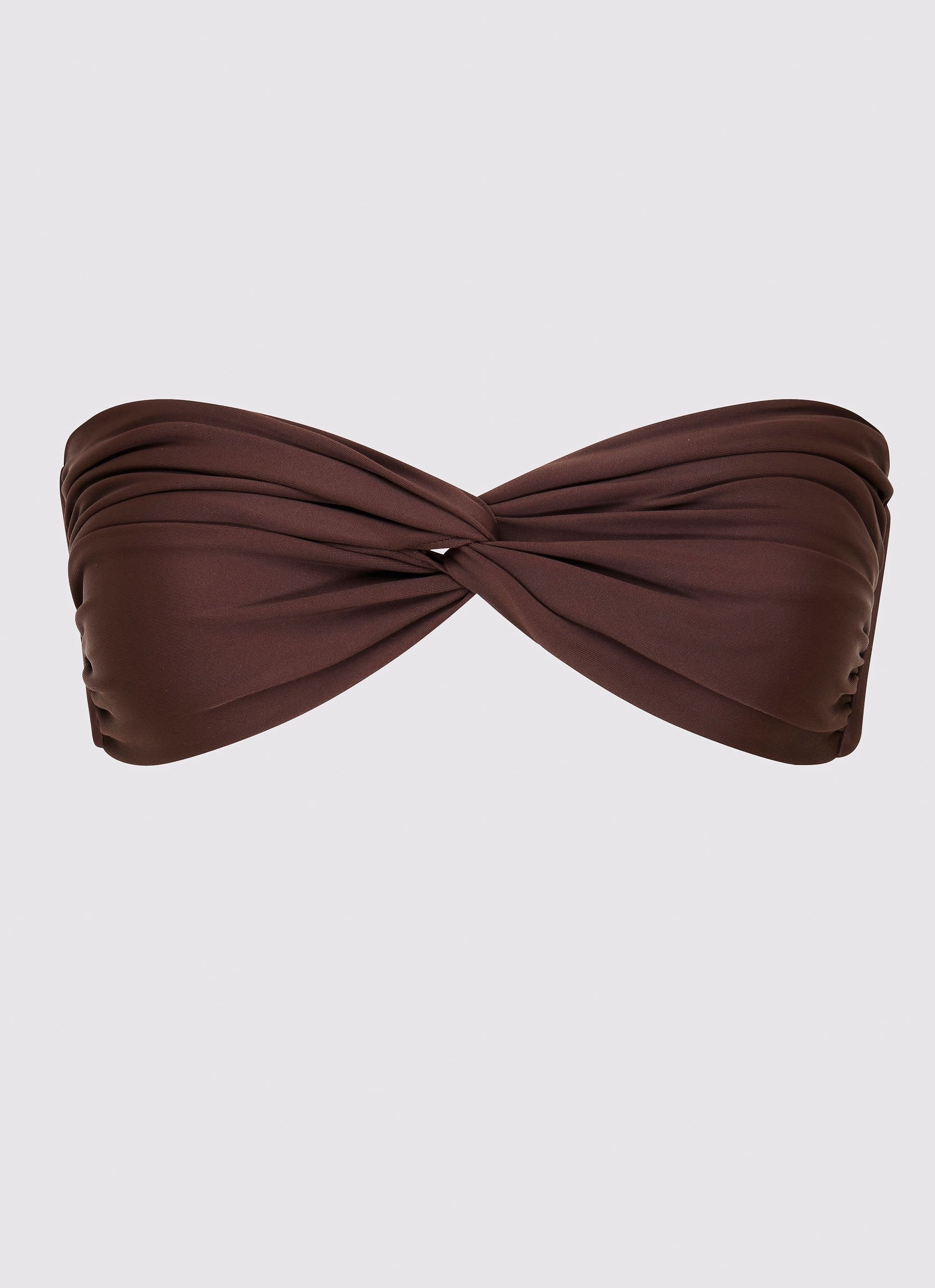 Two Tone Coloration All-Day-Comfort Delta Bandeau Bikini Top - Brown
