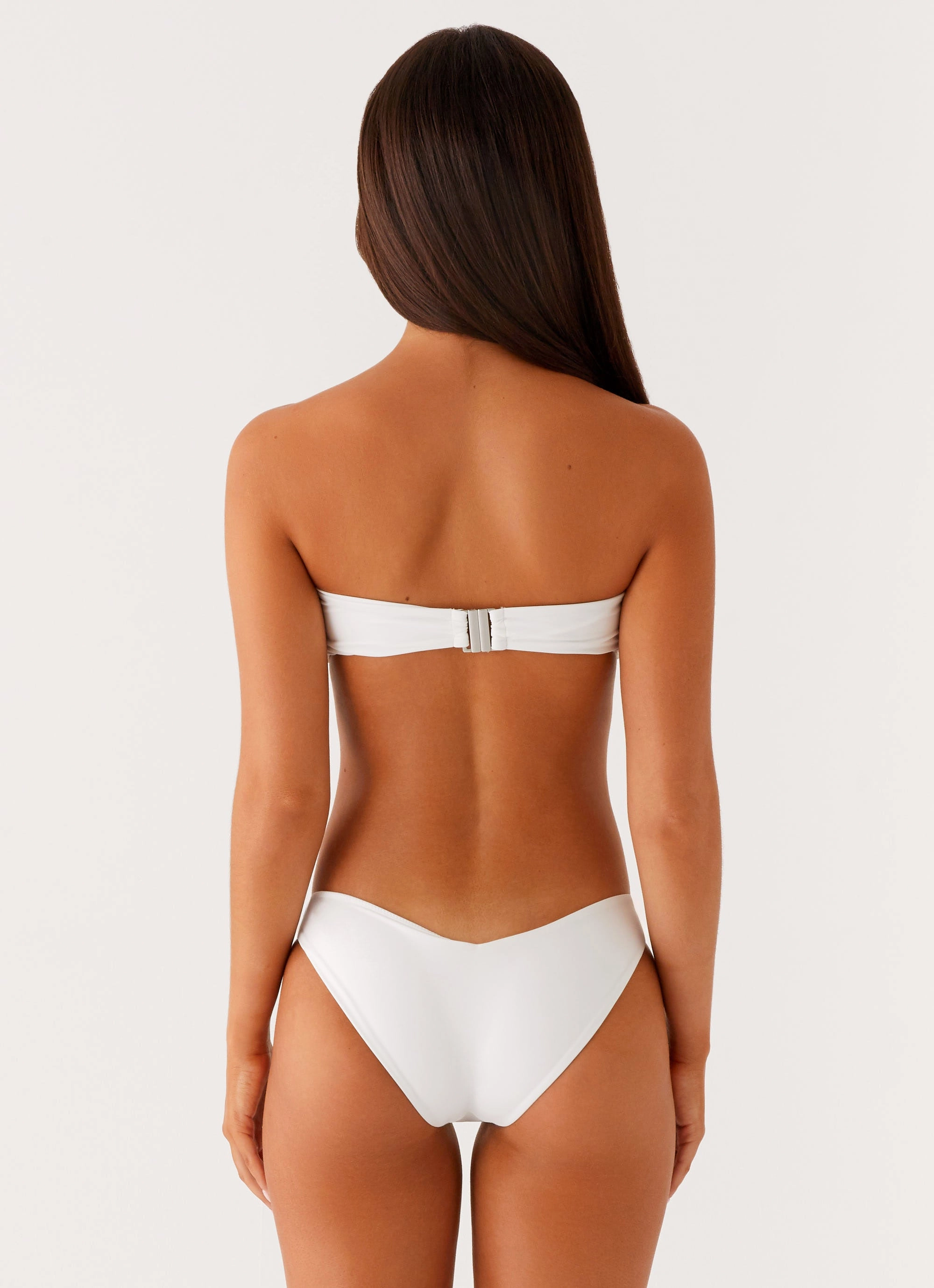 Delta Bandeau Bikini Top - White Coastal-Charm Sunset Views