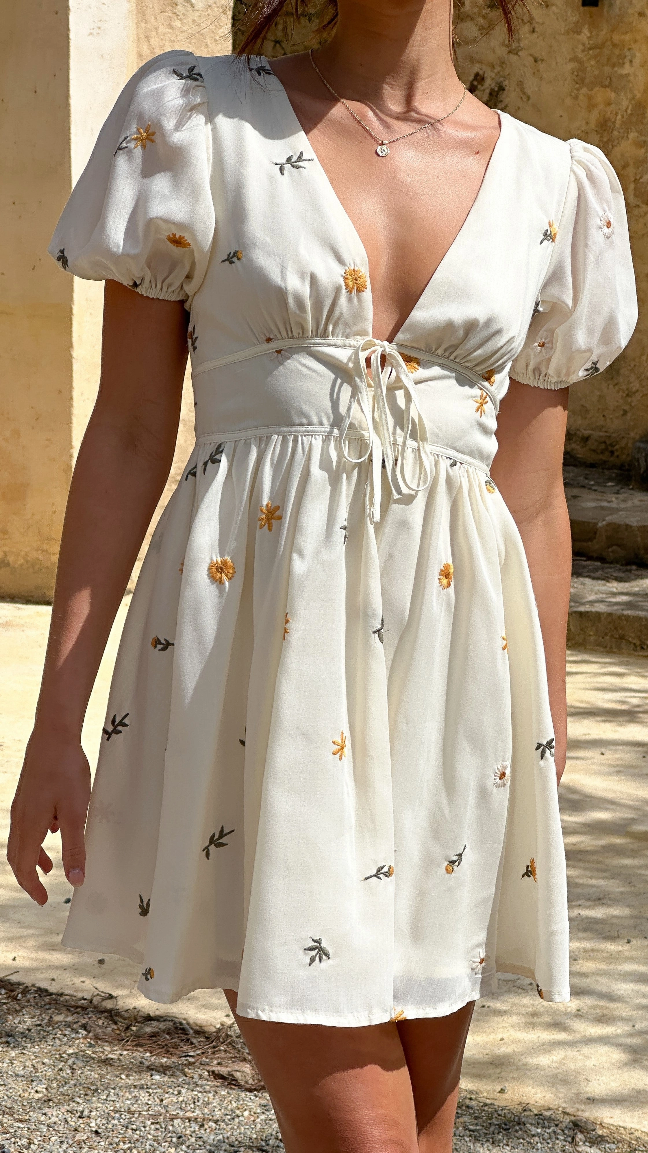 Demi Mini Dress - Leilani Print Fashionable Design Layered-Look
