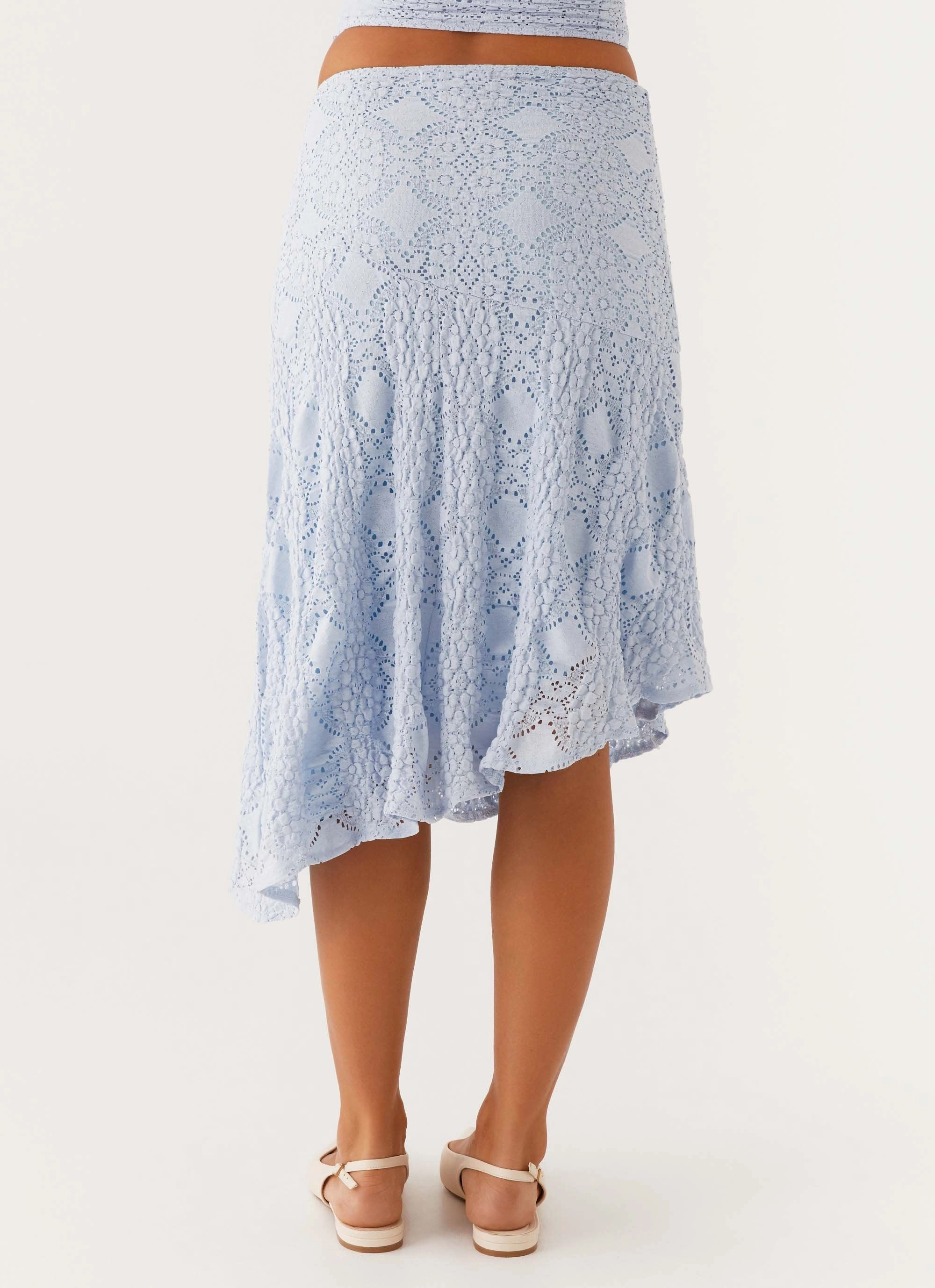 Comfort Mood Diamond Sky Midi Skirt - Blue