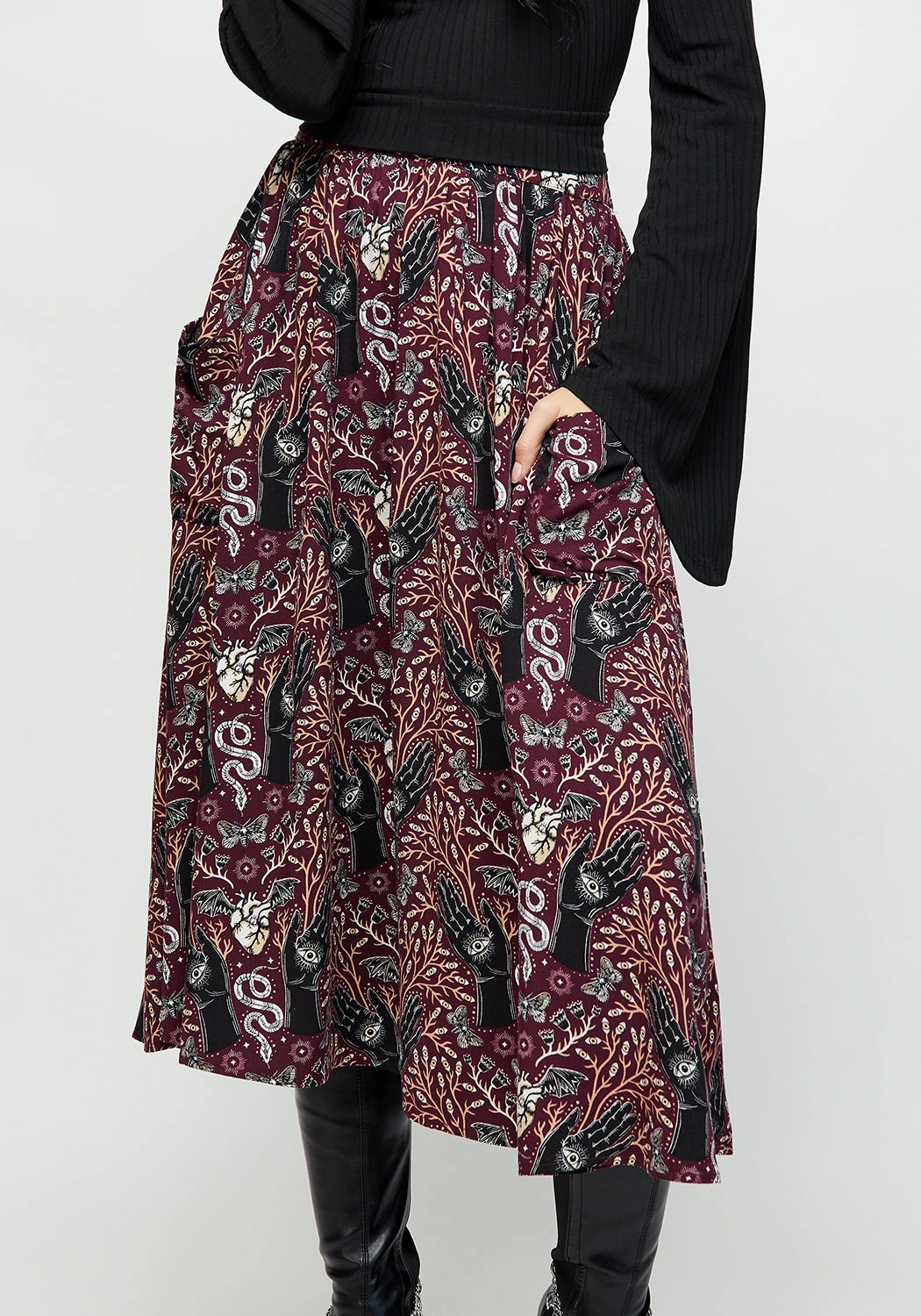 Hemlock Tie Detail Midi Skirt Design Detail Wrap style