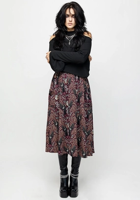 Lined interior Silk Touch Hemlock Tie Detail Midi Skirt