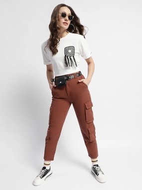 Madame Mid Rise Tapered Fit Rust Cargo UVProtectionCoating
