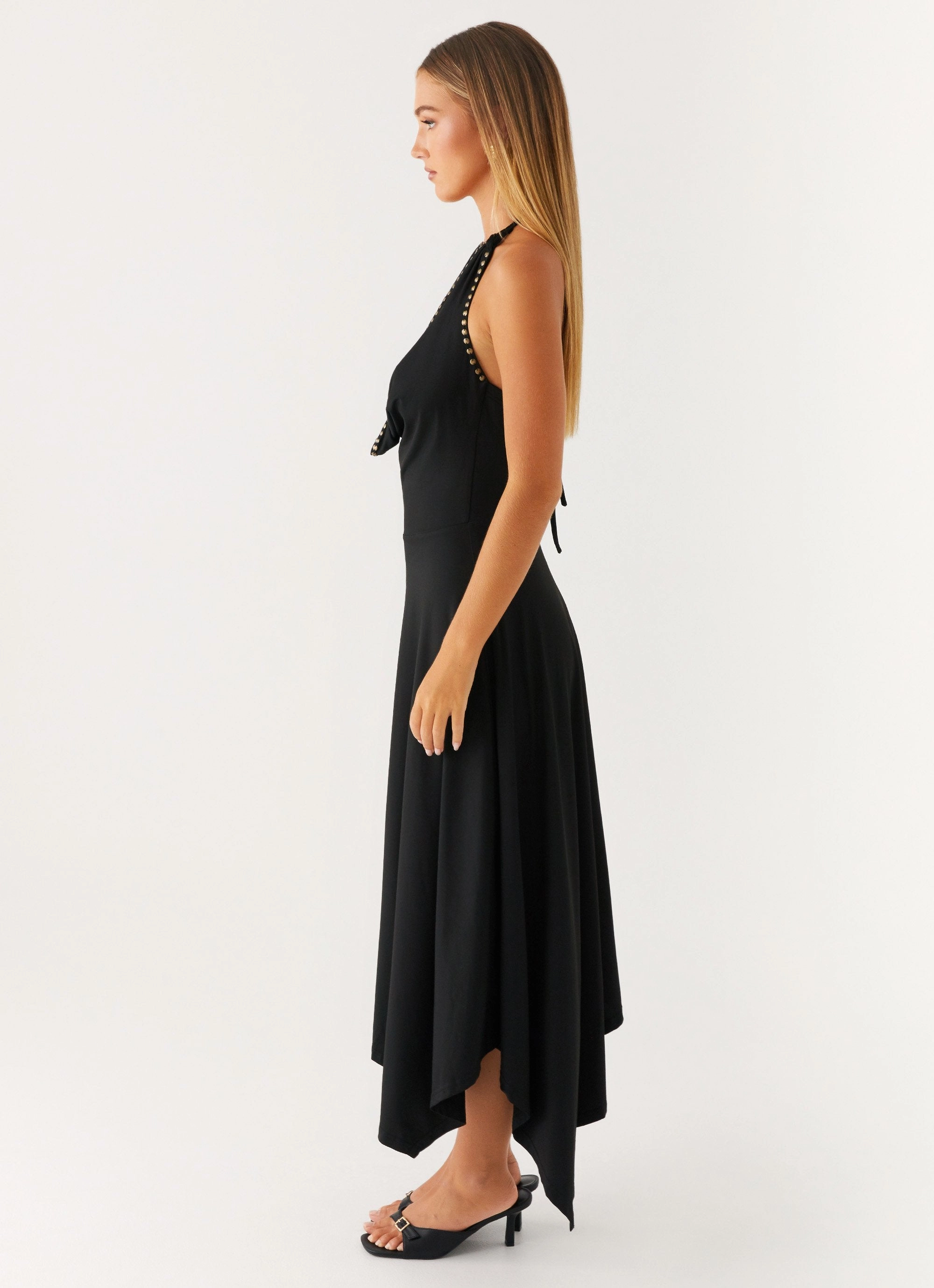 Vena Beaded Midi Dress - Black Active Moments Subtle Look