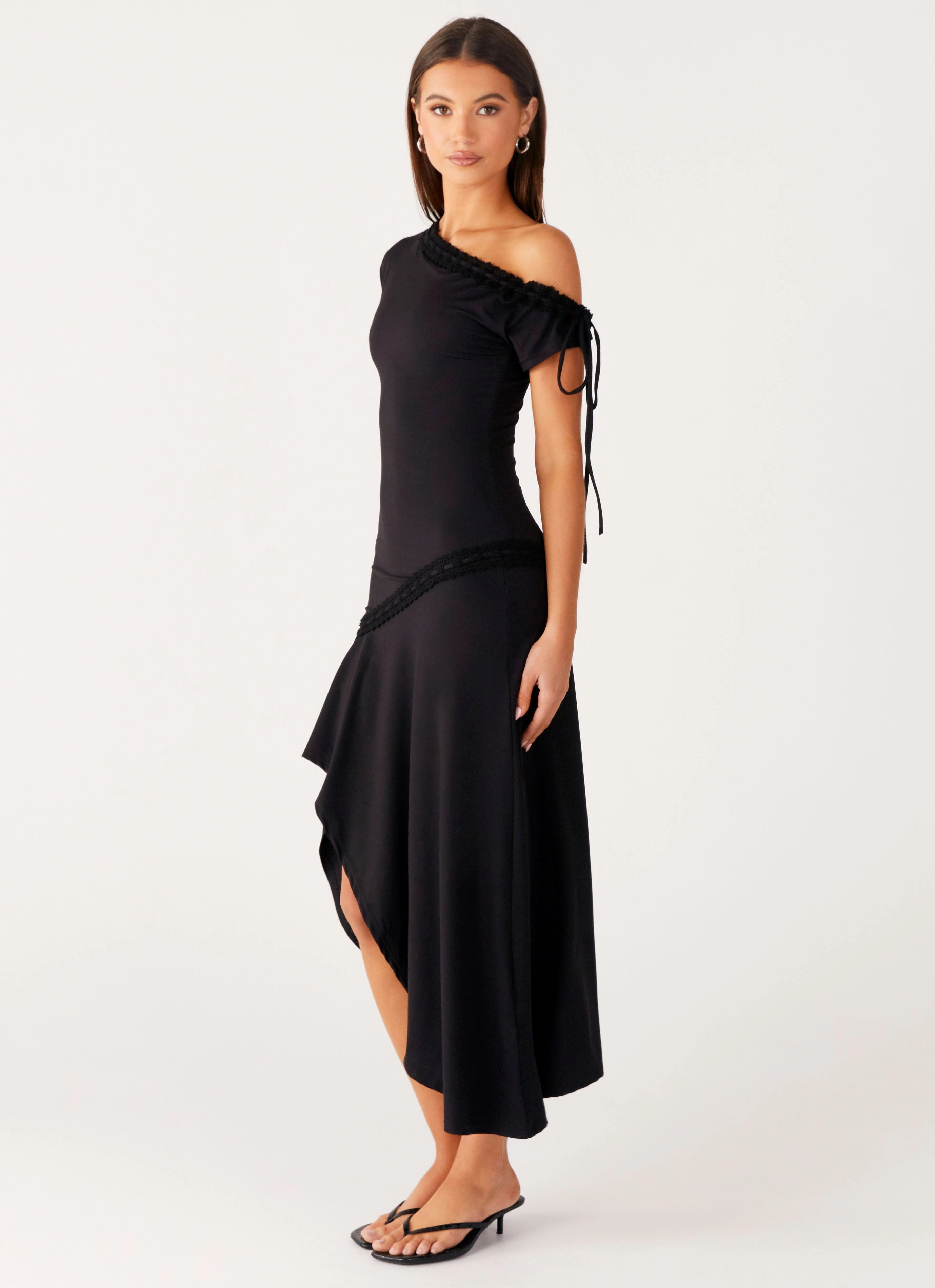 Downtown Midi Dress - Black Summer Ease