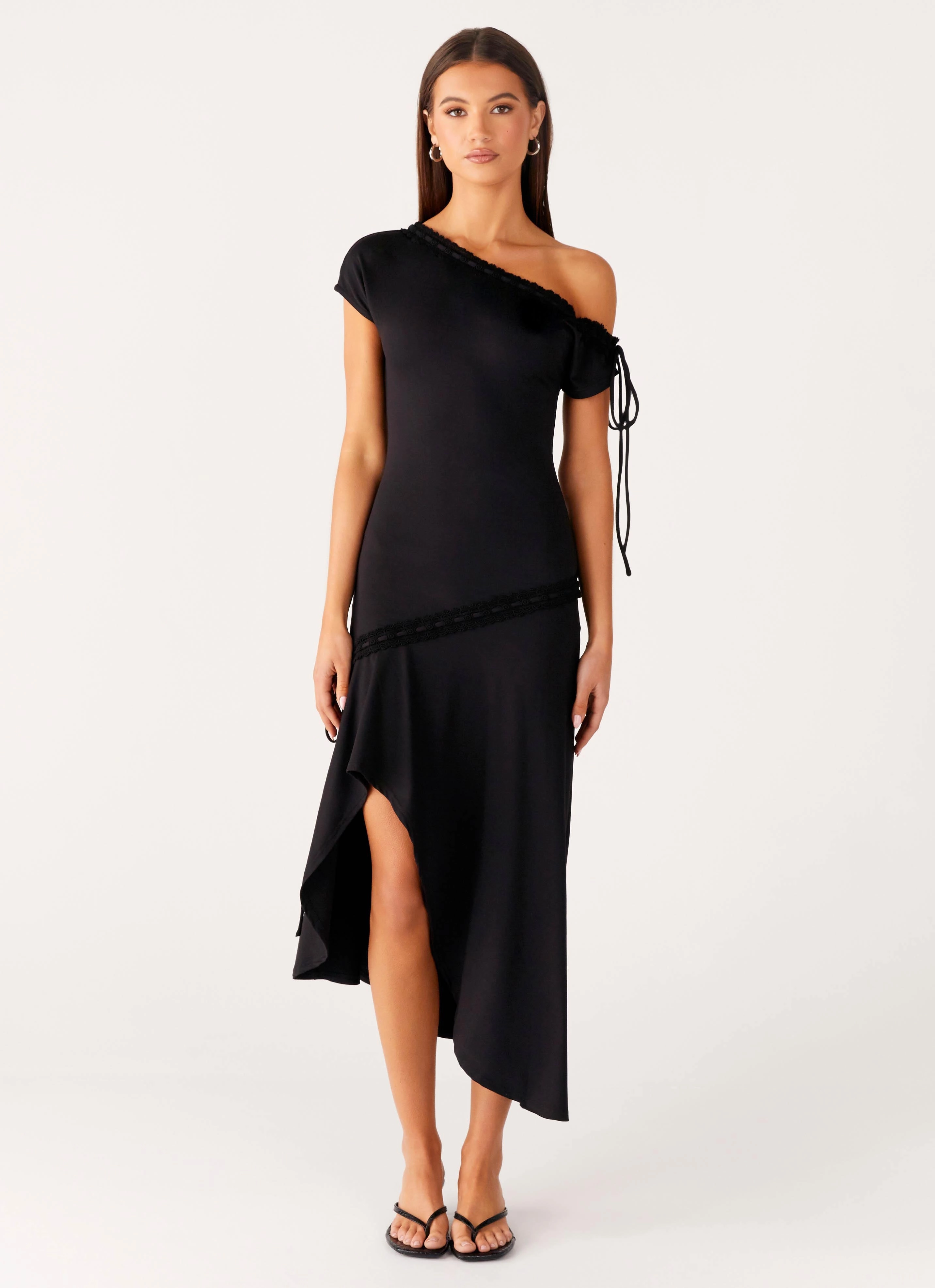 Clean Cut Picture Perfect Downtown Midi Dress - Black