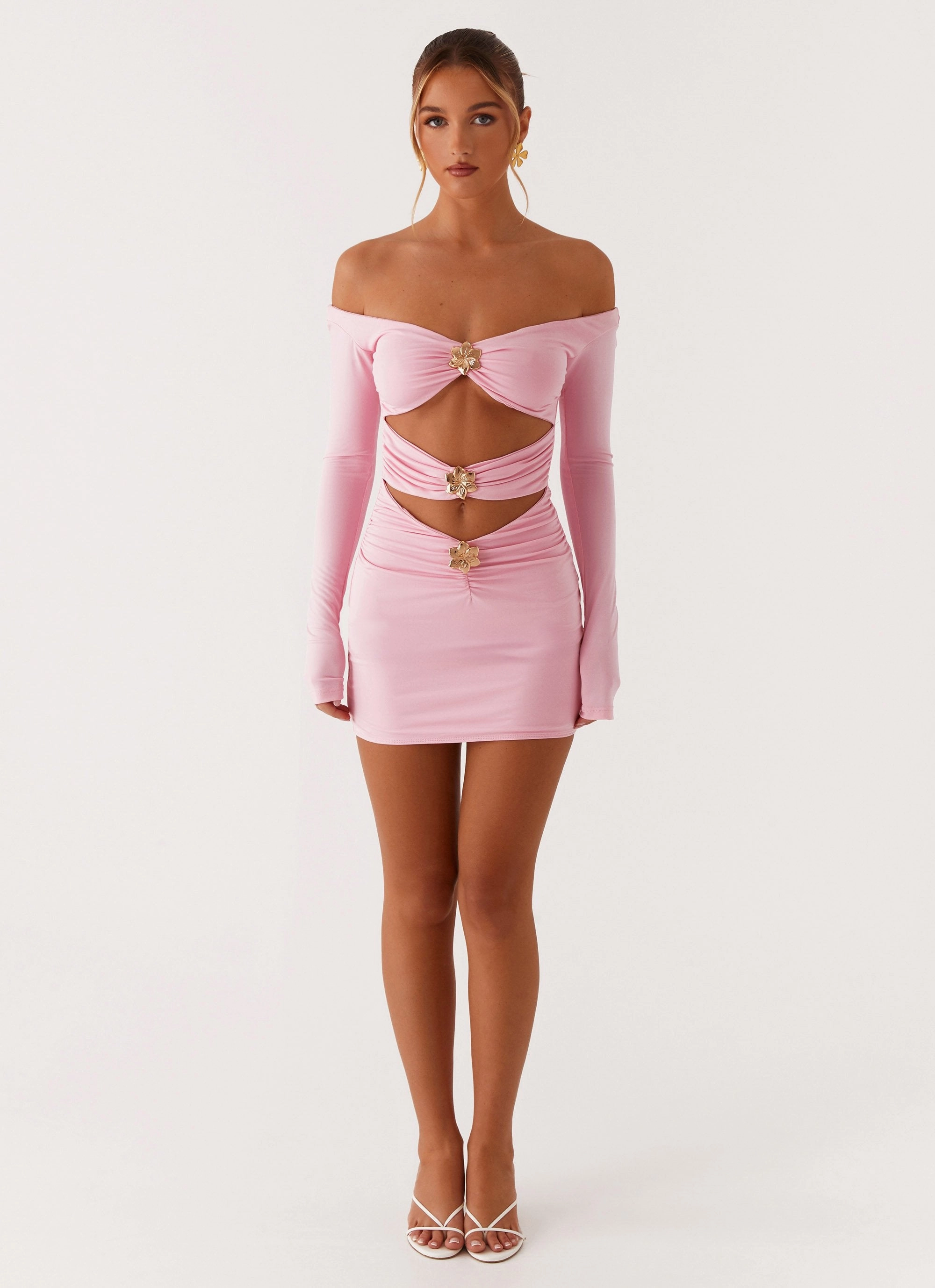 Dream Girl Mini Dress - Pink Contrasting Detail