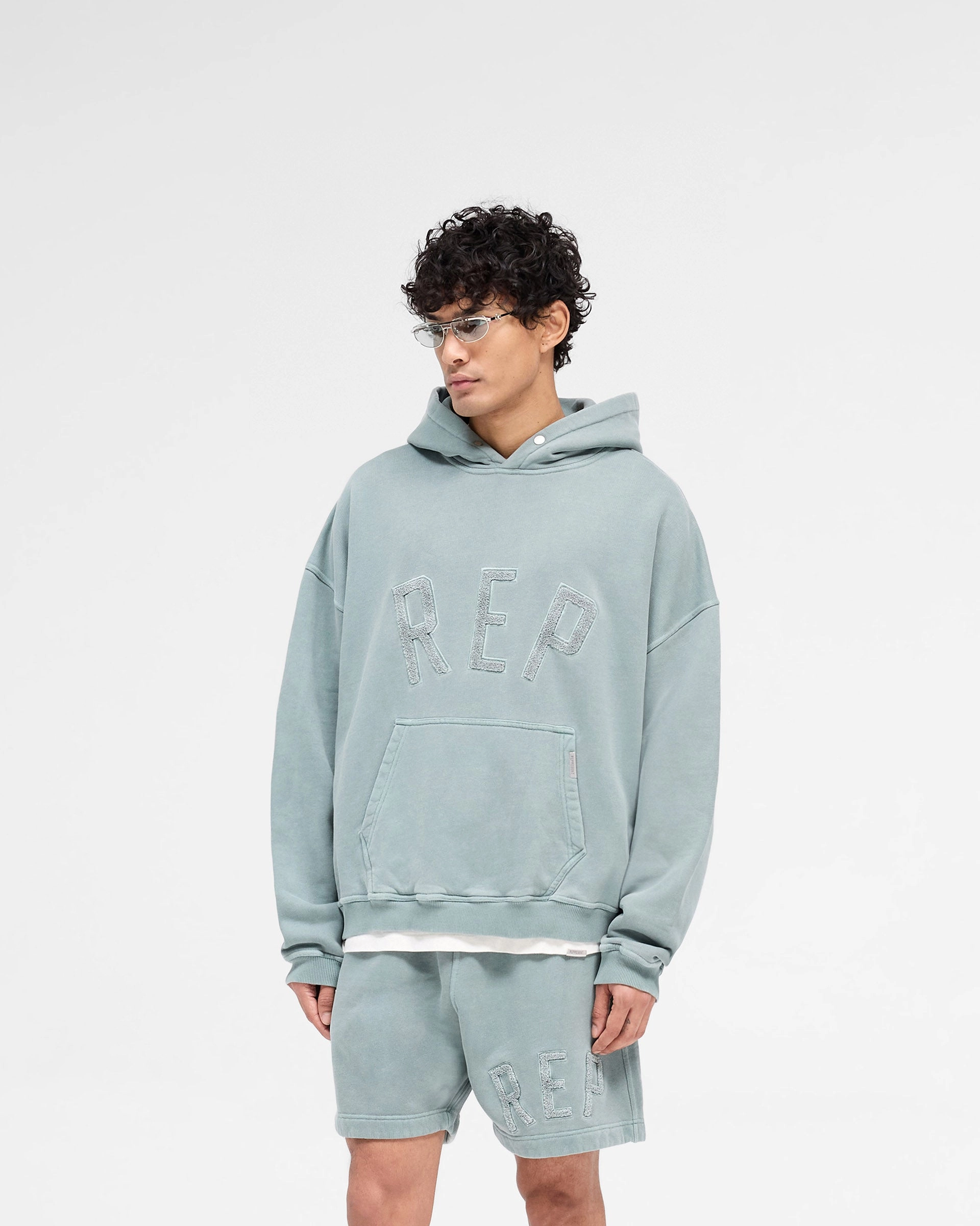 Rep Applique Hoodie - Forest Green Winter Night Active Comfort Fit