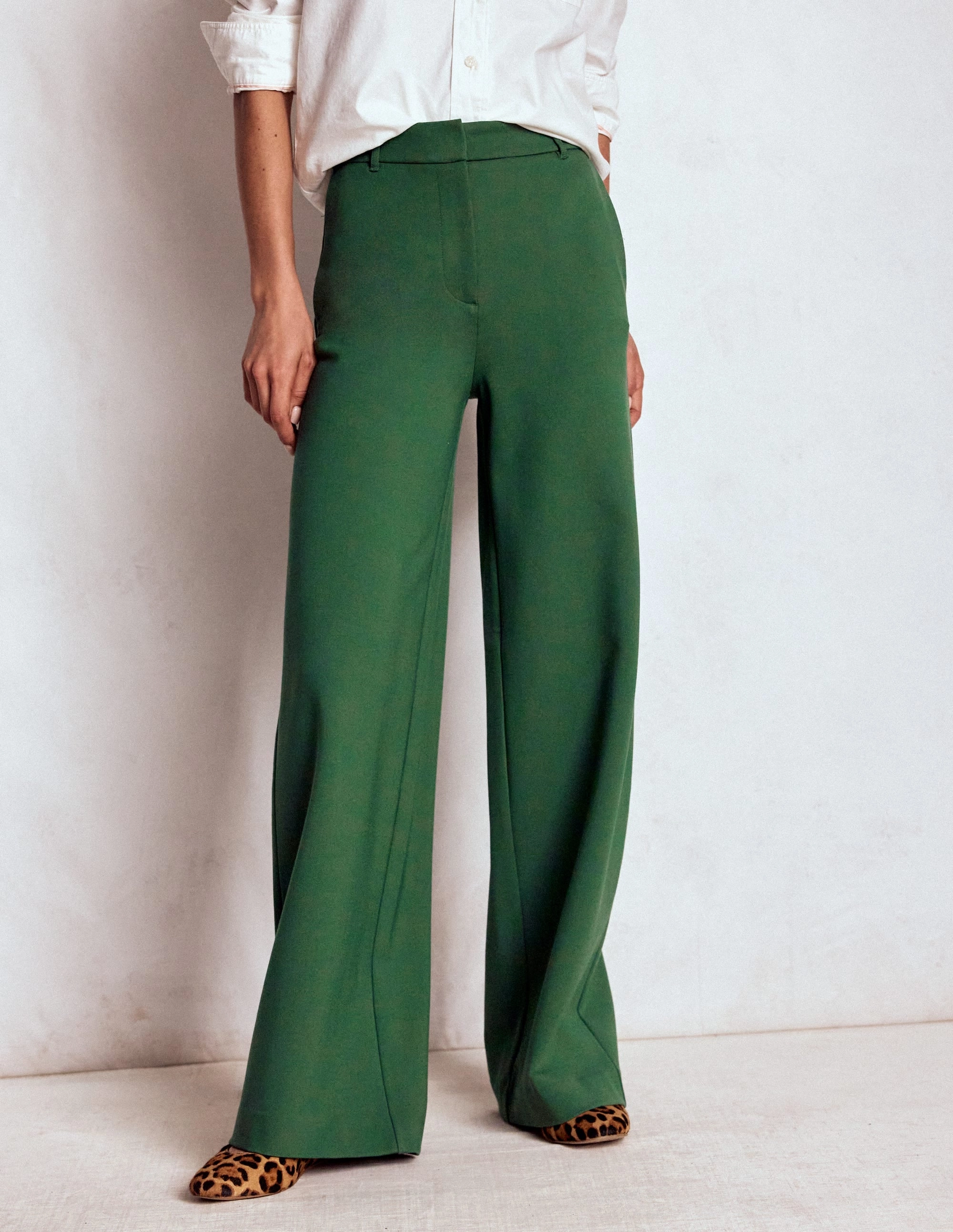Belgravia Ponte Trousers-Hunter Green DurableConstruction