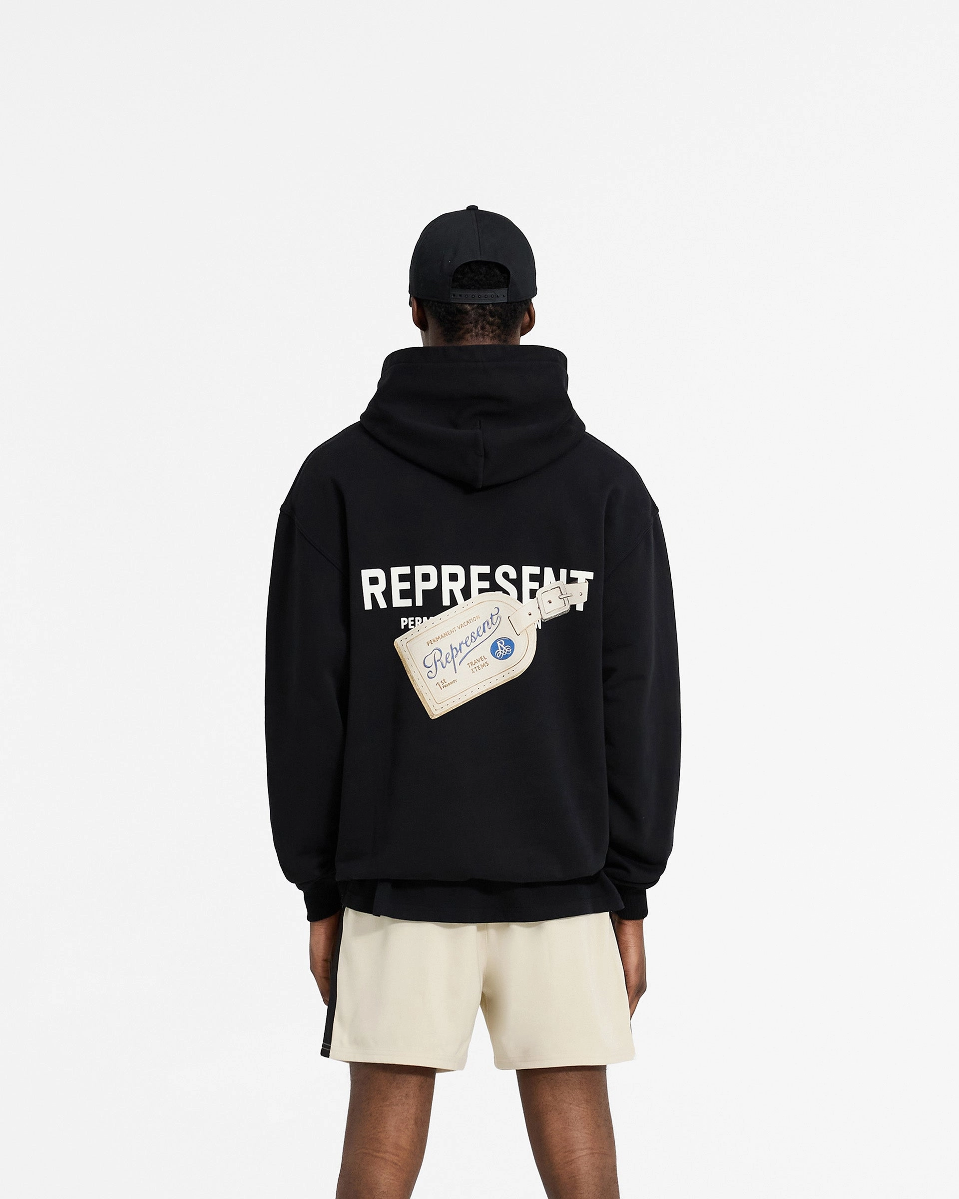 Quick Style Luggage Tag Hoodie - Jet Black