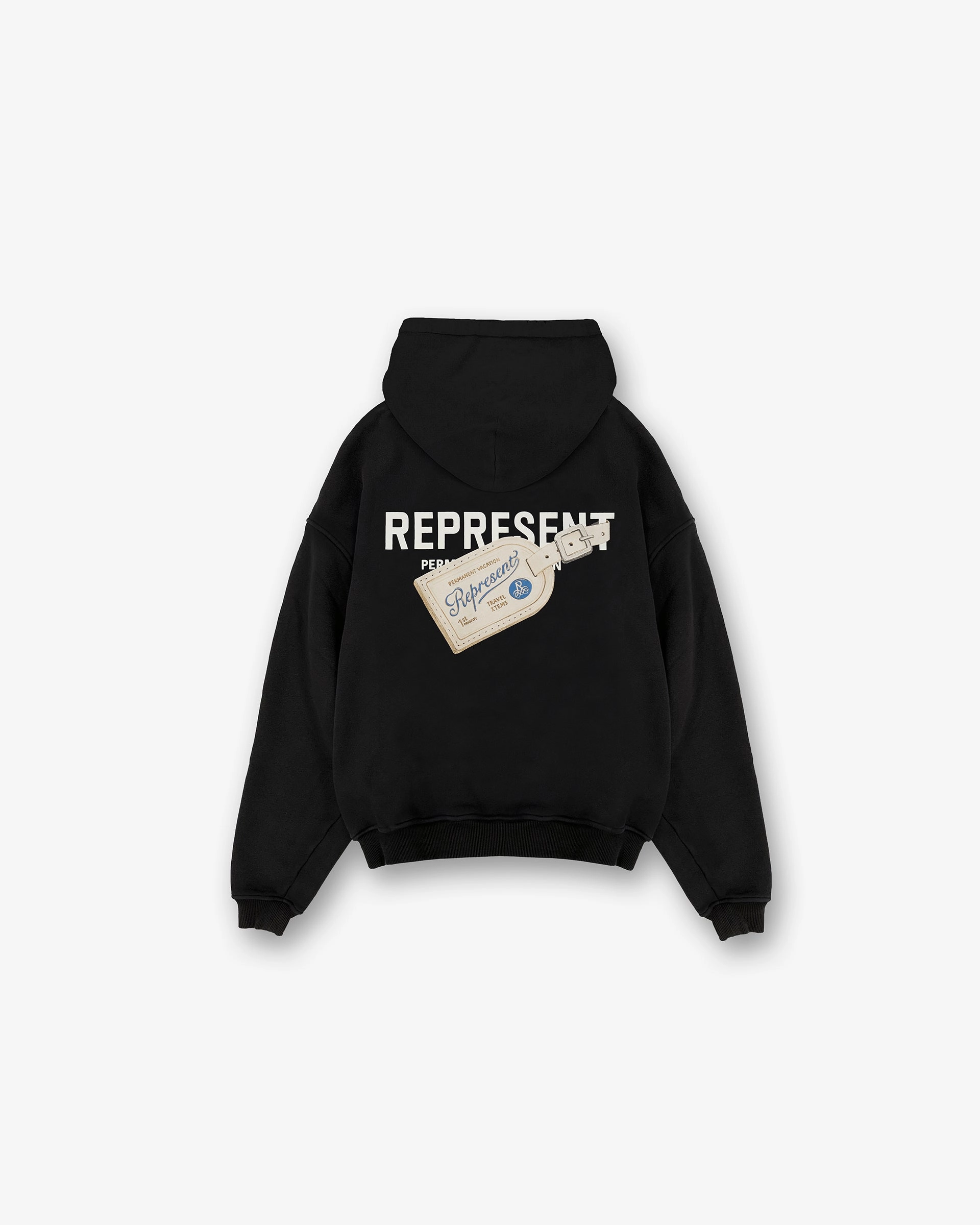 Butterfly like Luggage Tag Hoodie - Jet Black
