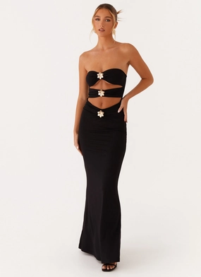 Save Me Maxi Dress - Black Easy Pretty Lightweight-Structure