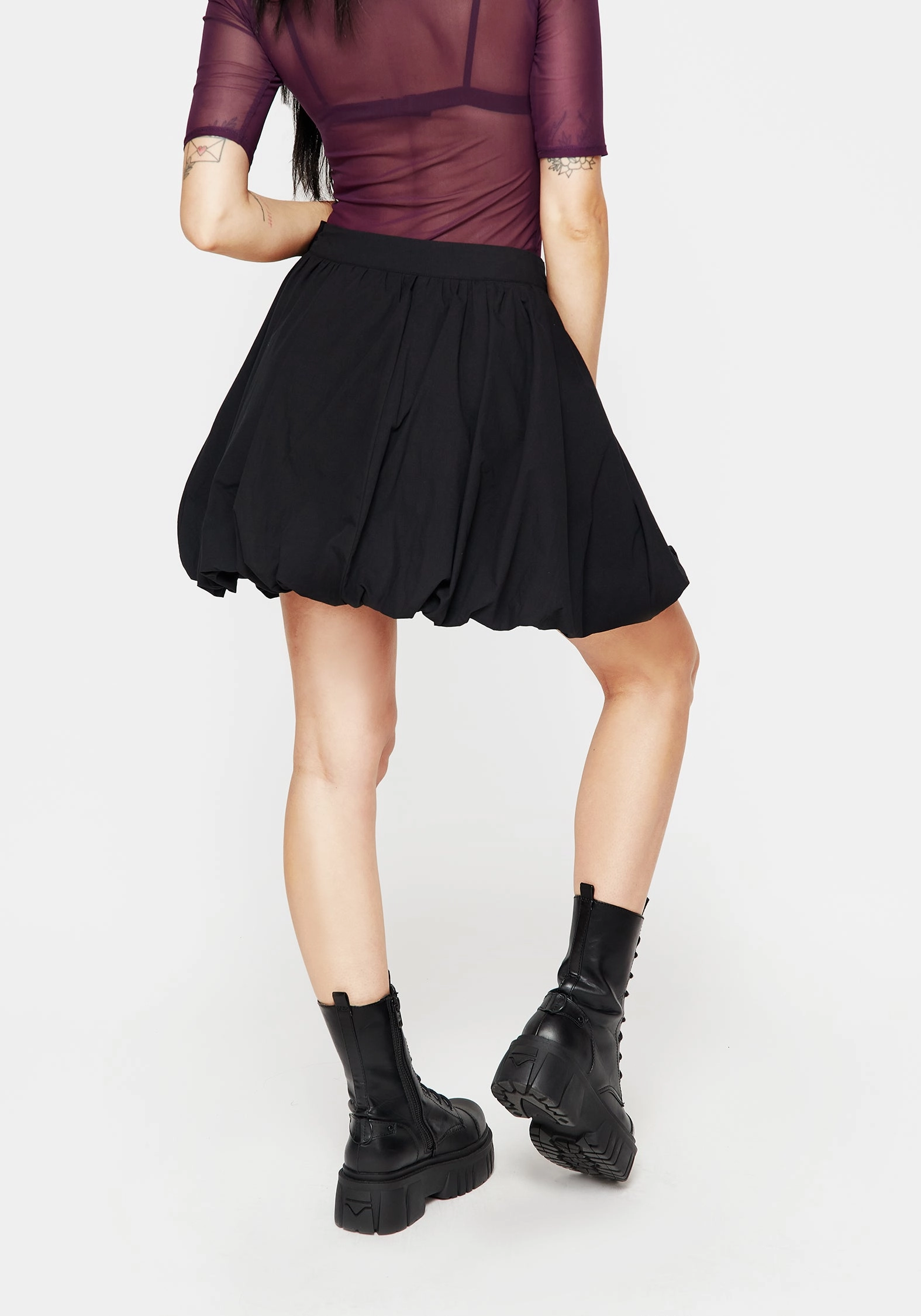 Aranya Puff Micro Mini Skirt Eco Friendly Dye Wedding guest