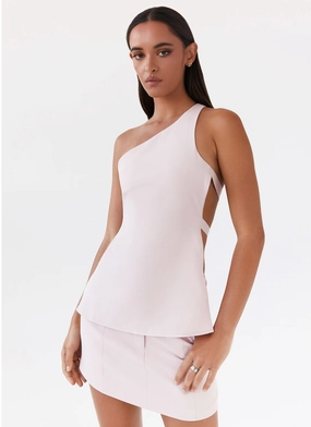 Zeina Suiting Mini Skirt - Pink Simple Styling Aesthetic Fit