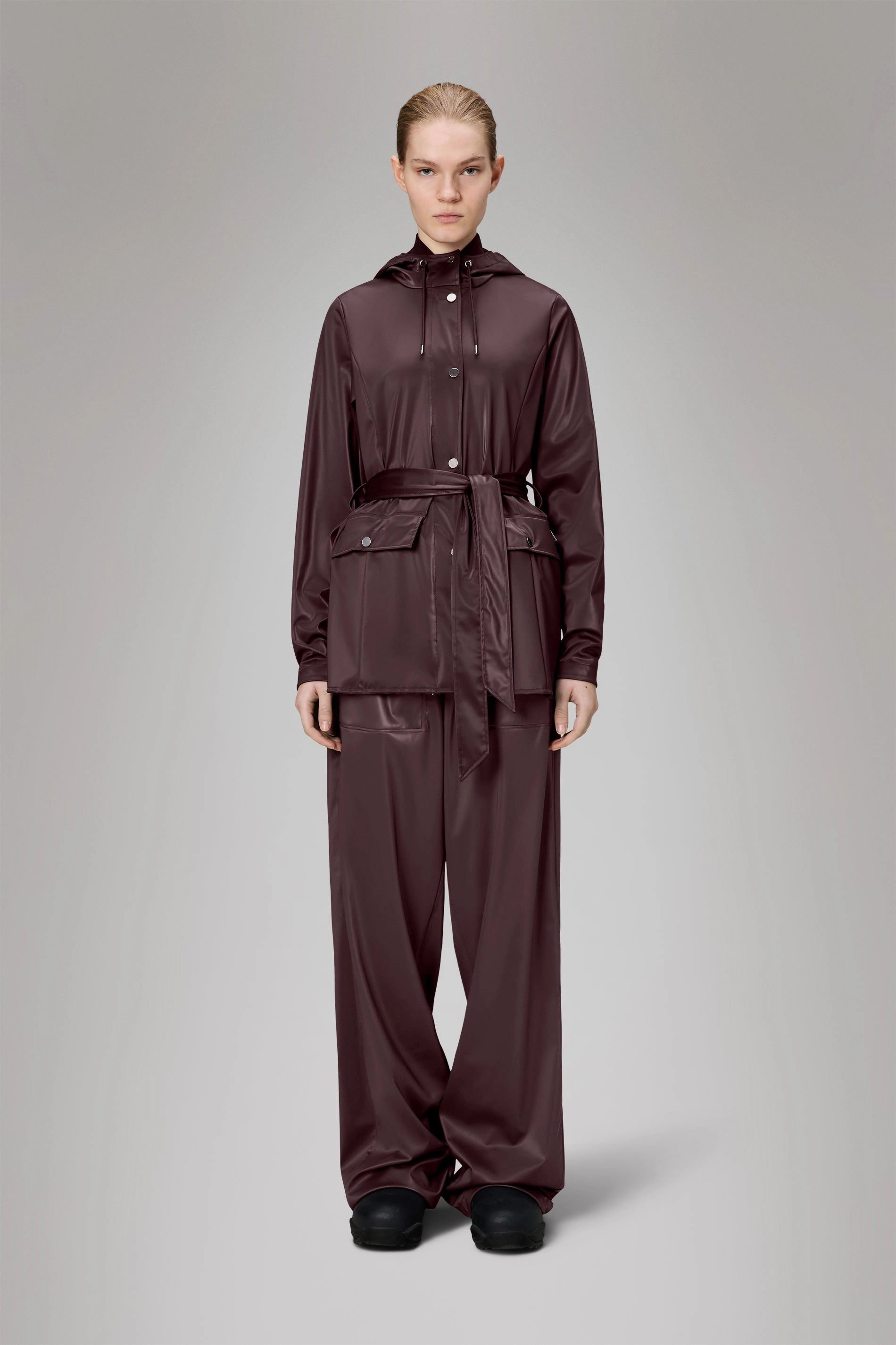 Frictionless Lining Textured Finish Curve Jacket