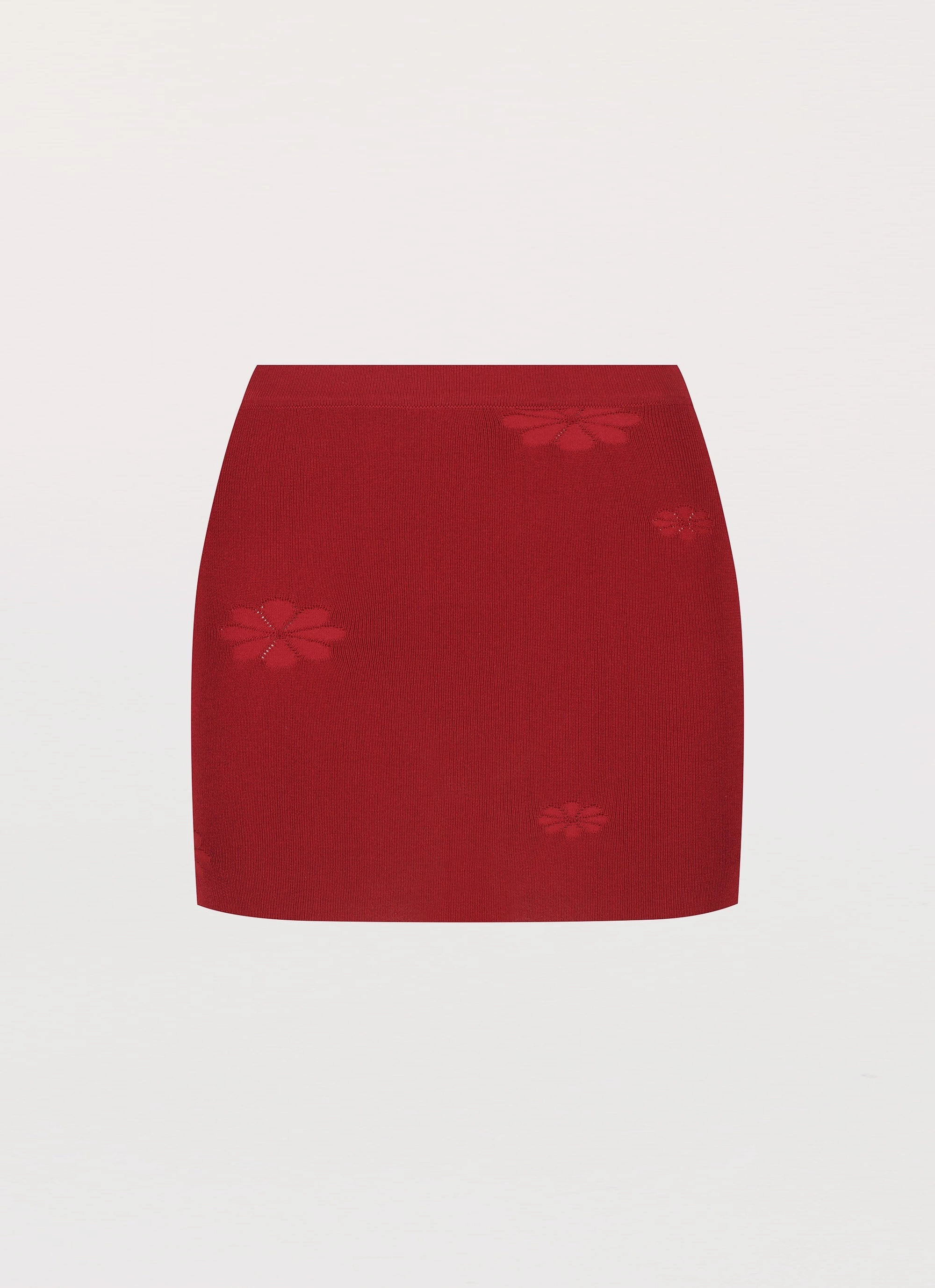 Holly Knit Mini Skirt - Rouge Red All Occasion