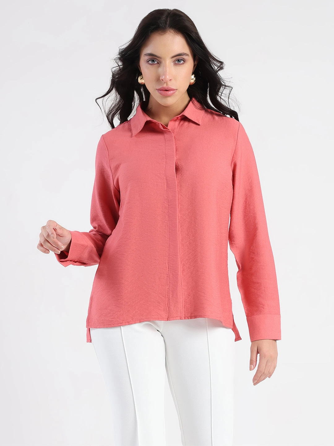 Madame Coral Rayon Blend Shirt Warm Layers Casual Hangout