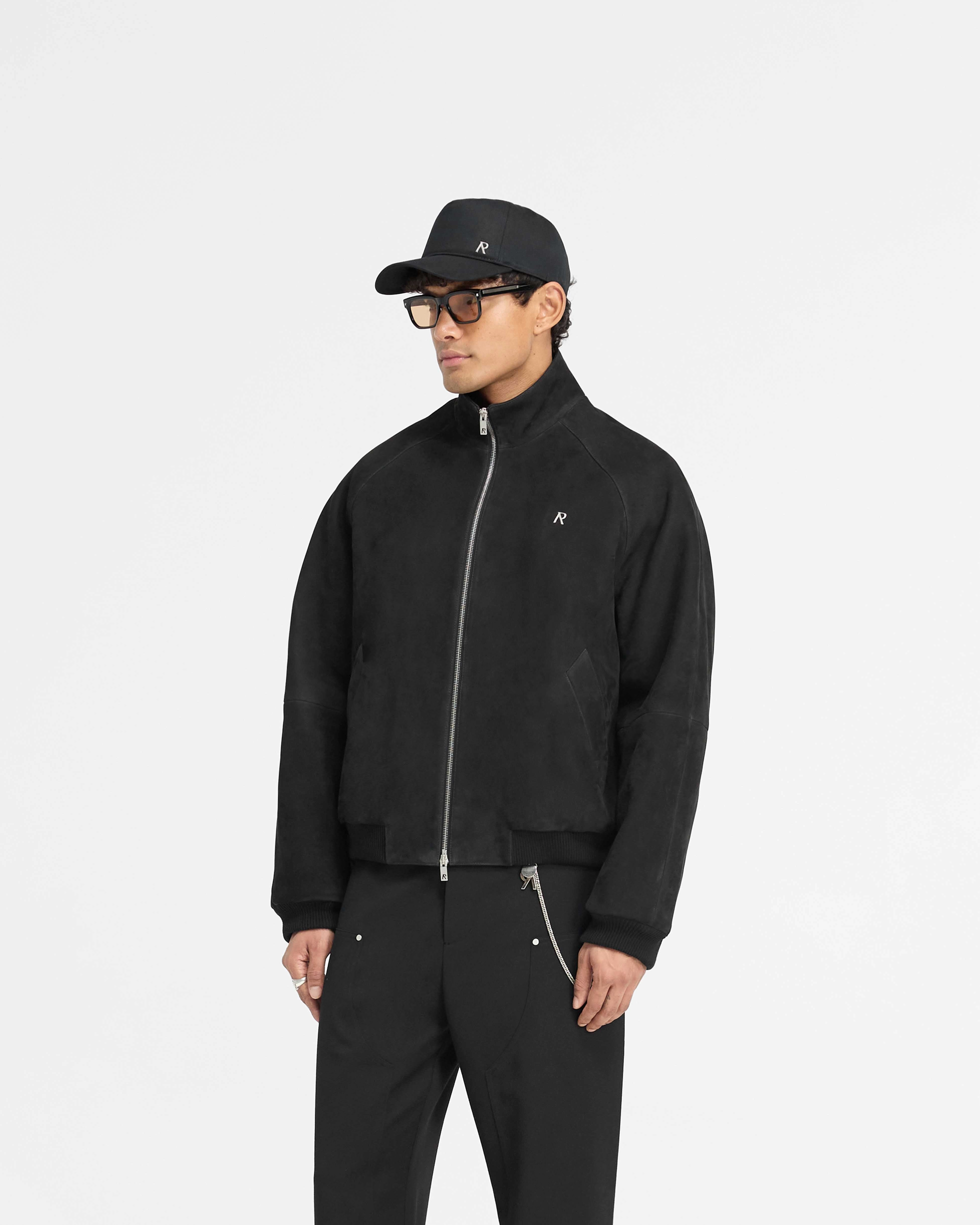 Suede Bomber - Black Modular Attachment Points Noise Reducing Fabric