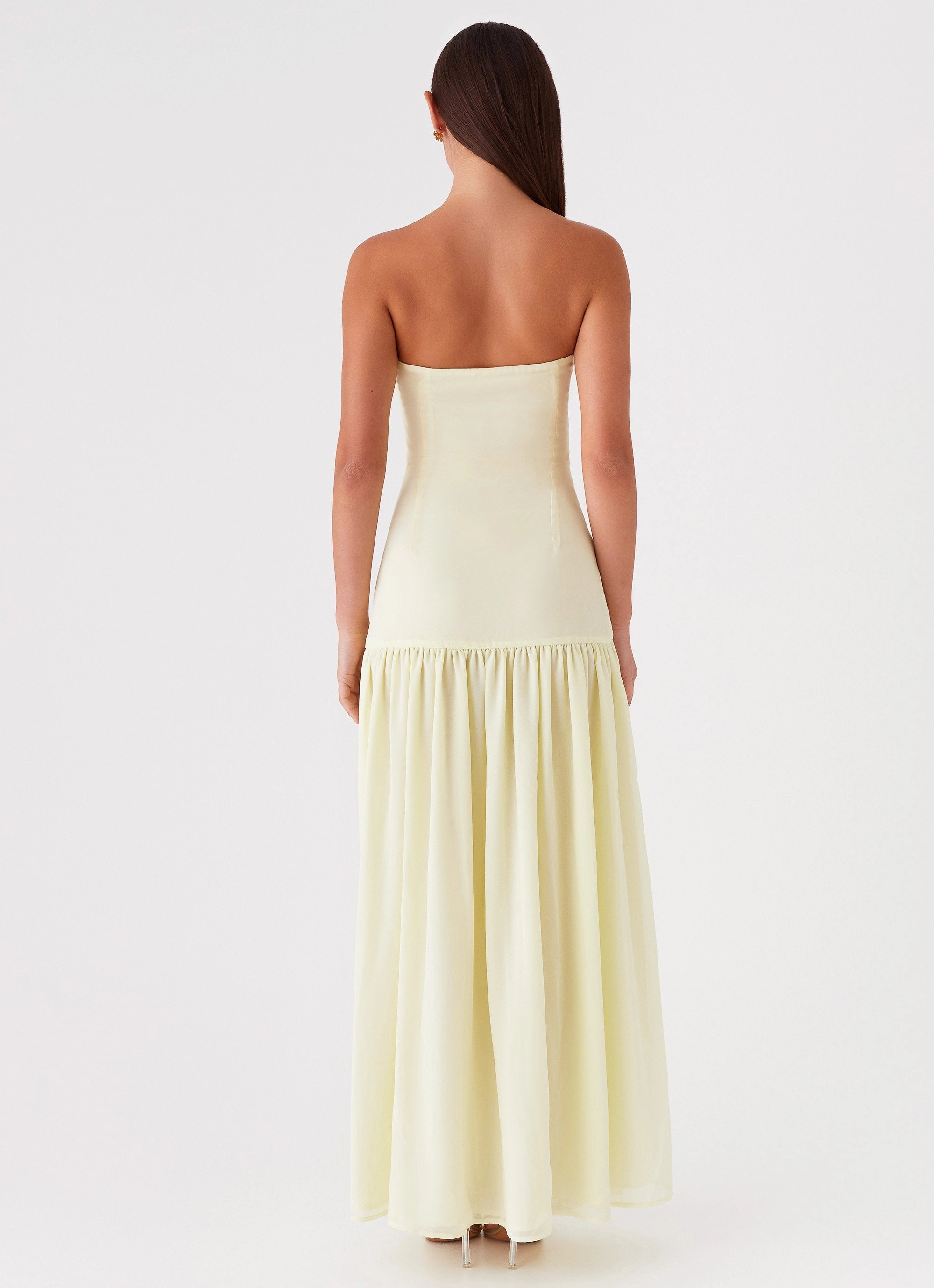 Fall Style Eden Strapless Maxi Dress - Yellow