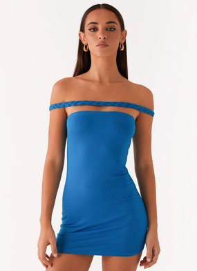 Hidden Pocket Sunday Sun Mini Dress - Royal Blue