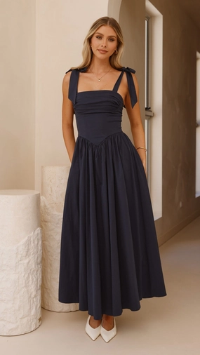 Haisley Maxi Dress - Navy Active Moments Minimal Core