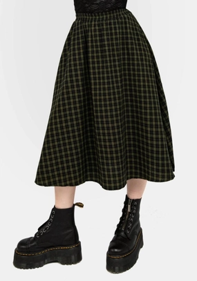 Stretch Waist Terra Midi Skirt