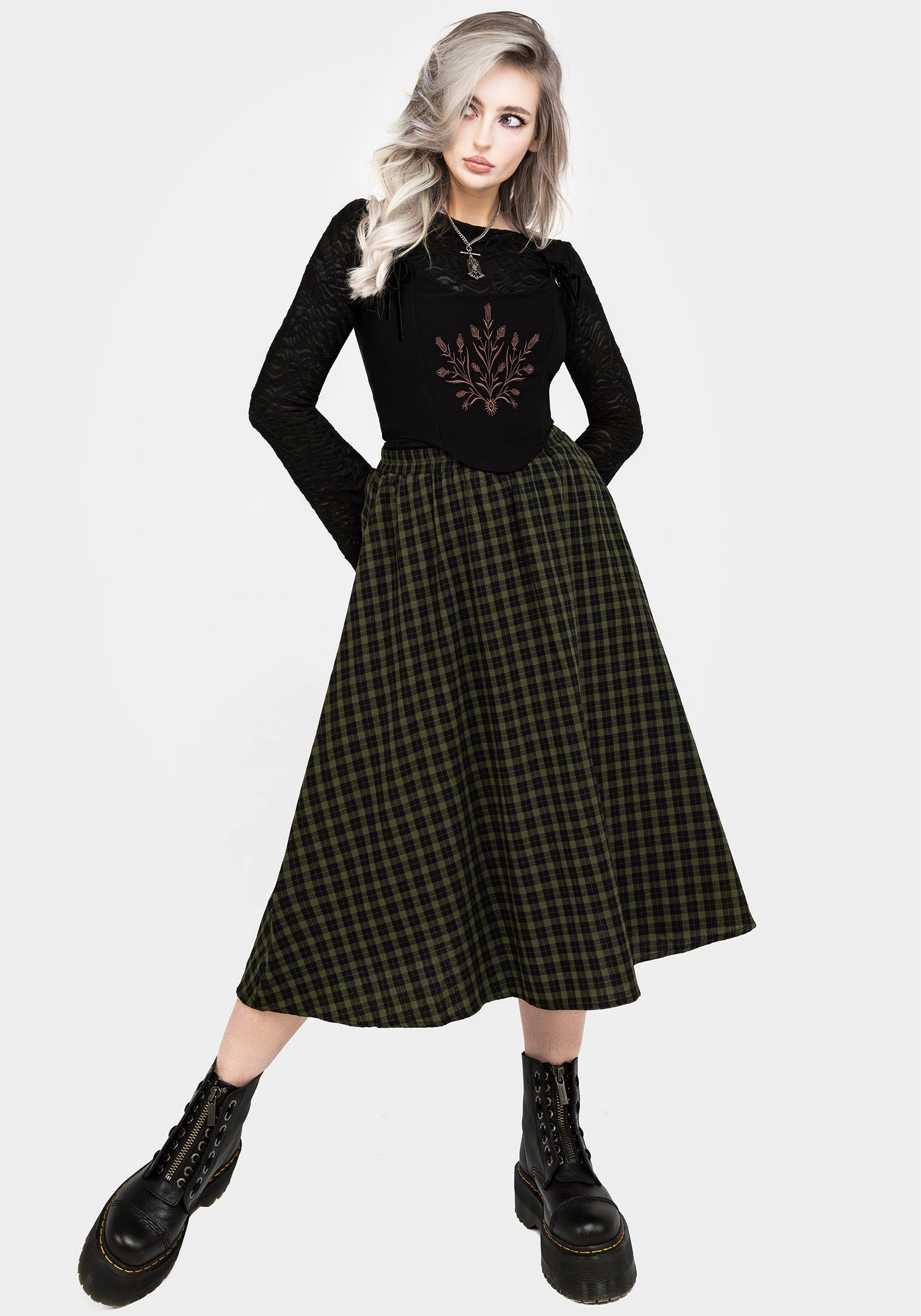 Sophisticated Mood Ankle length Terra Midi Skirt