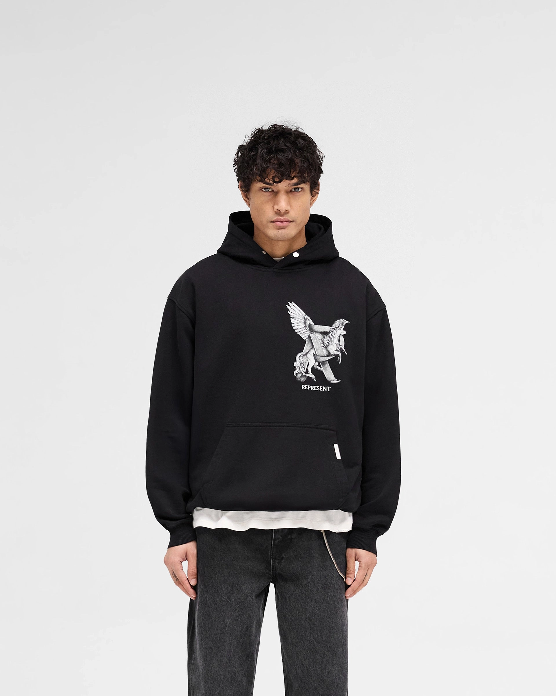 painting clothes Elegance In Motion Hoodie - Jet Black