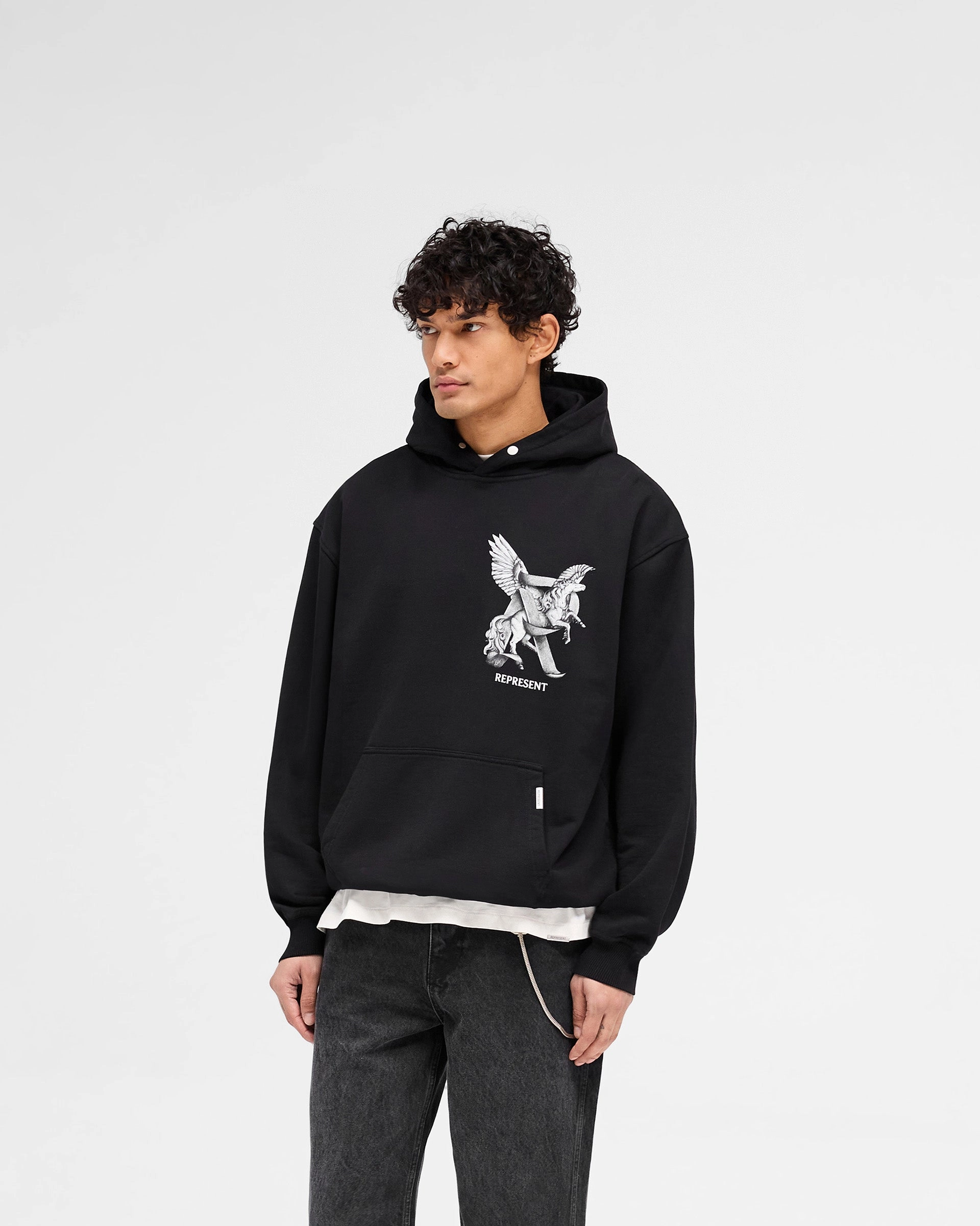 Elegance In Motion Hoodie - Jet Black Possum like