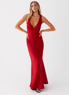 Fresh Energy Slyvia Maxi Dress - Red