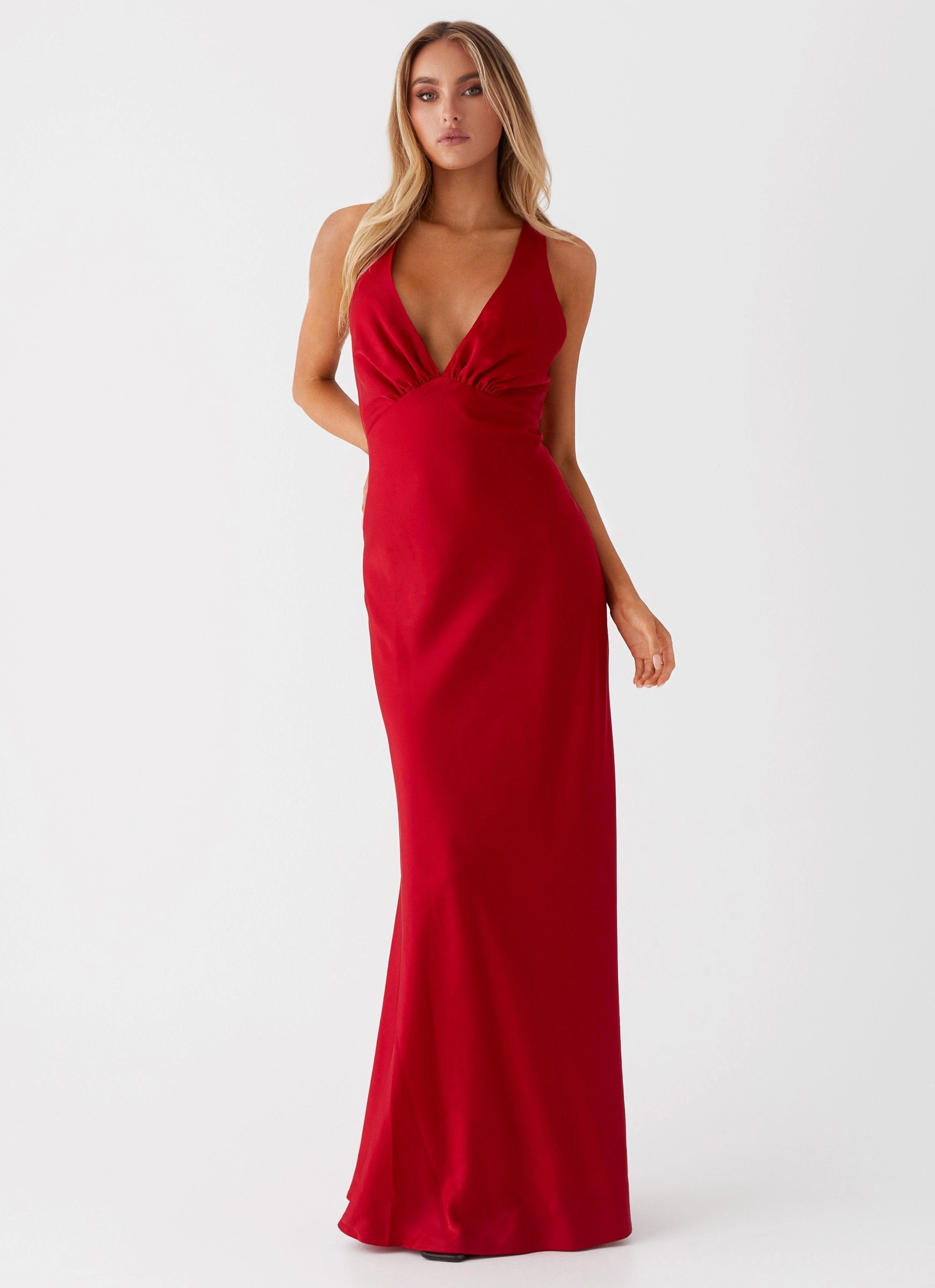 Cozy Flex Chic Balance Slyvia Maxi Dress - Red