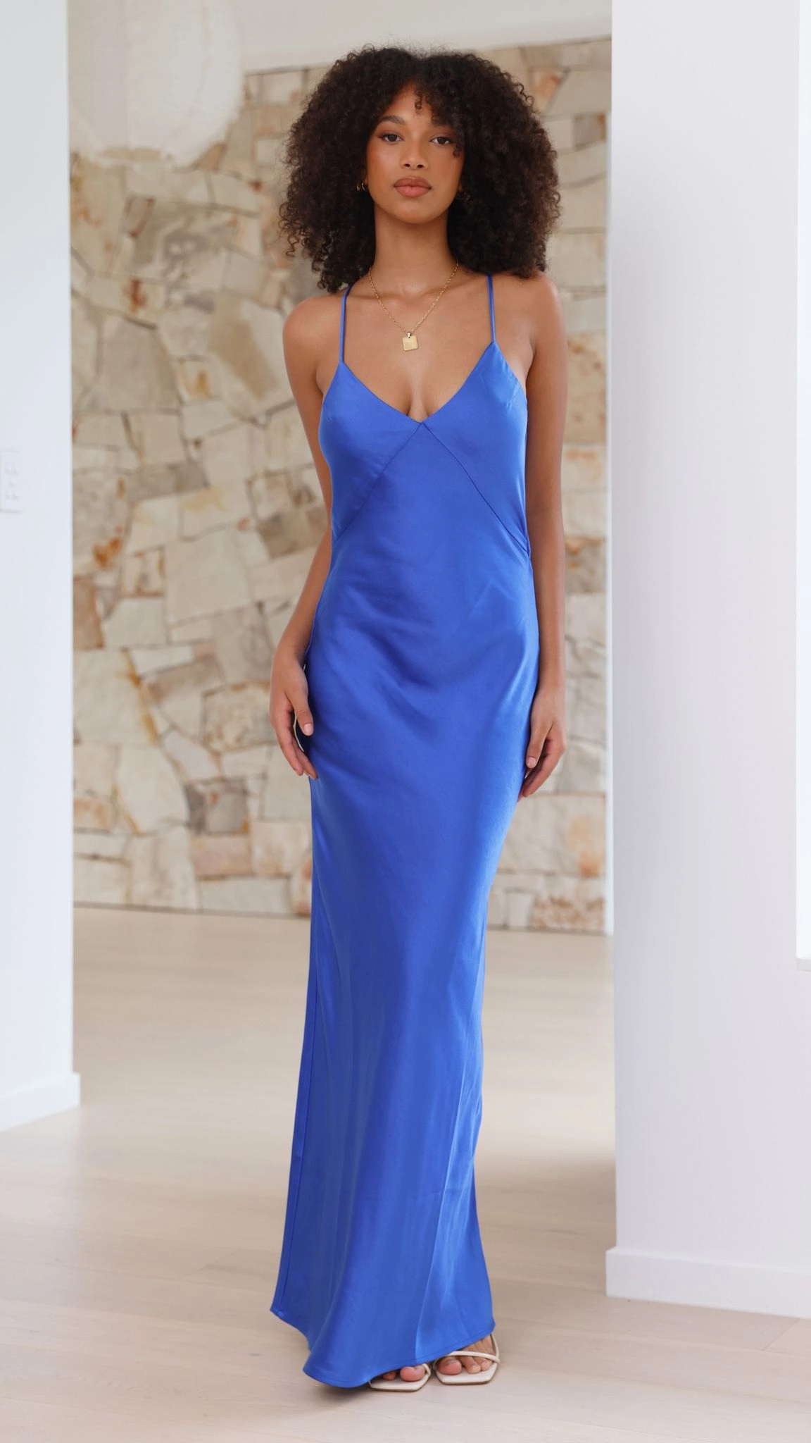 Gisella Maxi Dress - Cobalt Blue Casual Elegance
