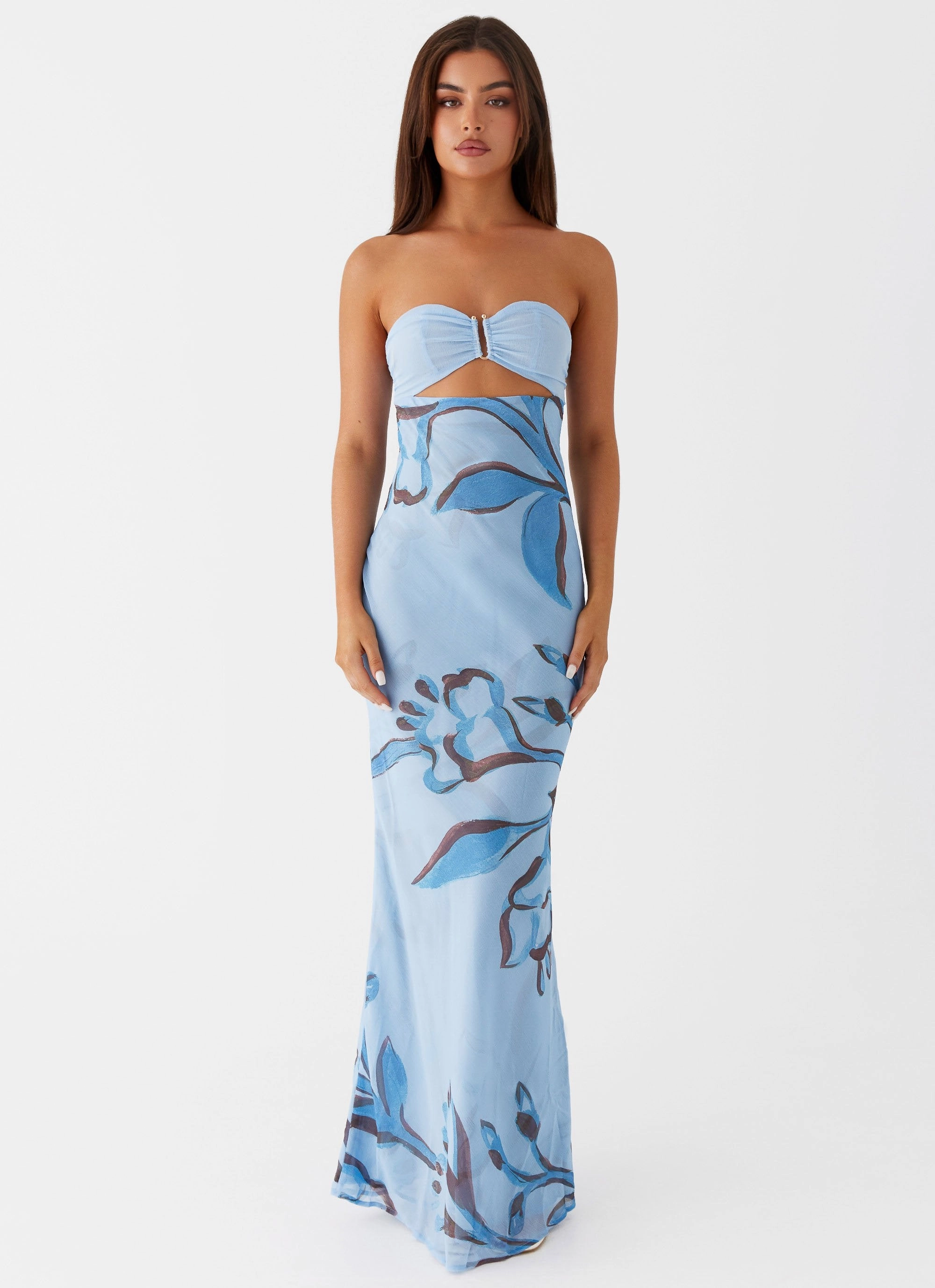 Tropicana Maxi Dress - Blue Floral Daily Ready