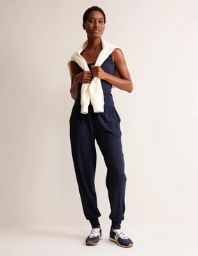 Essential Layer Non Slip Waistband Hareem Jersey Joggers-Navy