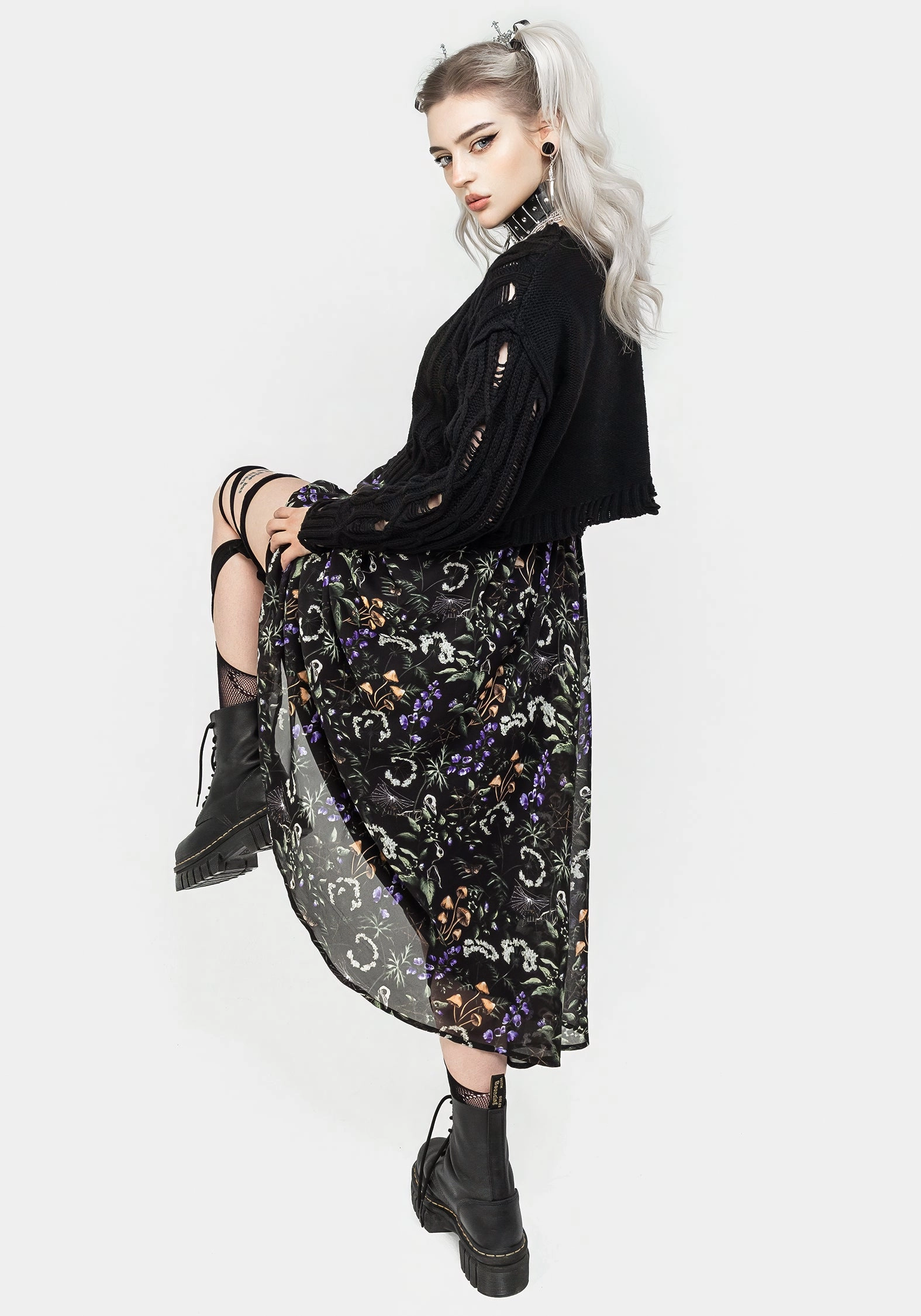 Vesna Chiffon Midi Skirt Friction Free