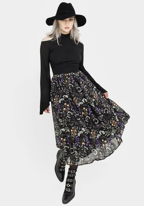 Vesna Chiffon Midi Skirt Simple Styling