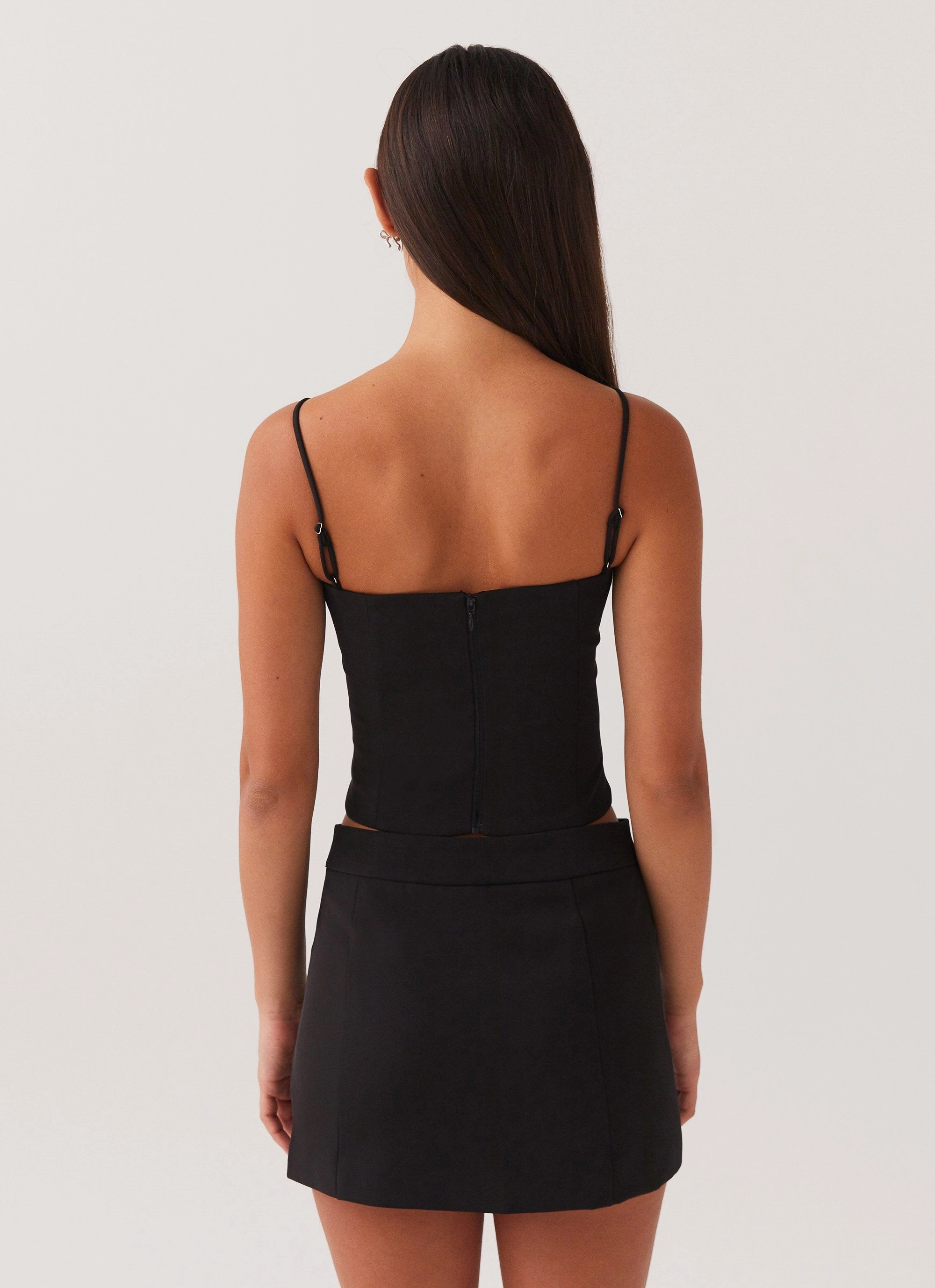 Eliana Suit Mini Skirt - Black Pure Vibes Polka Dot