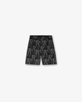 Embroidered Initial Tailored Short - Black t shirt Sleek Design