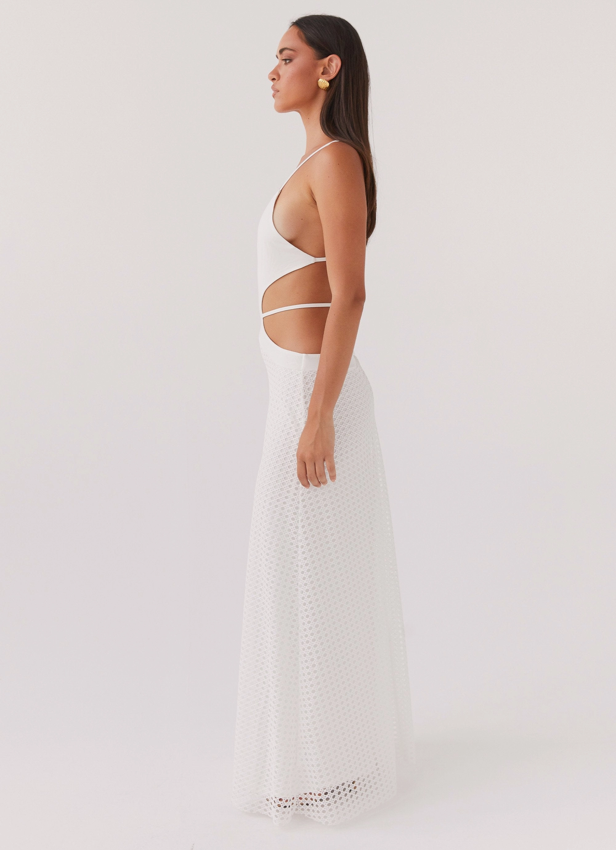 Enchanted Melodies Maxi Dress - White Lounge Moment