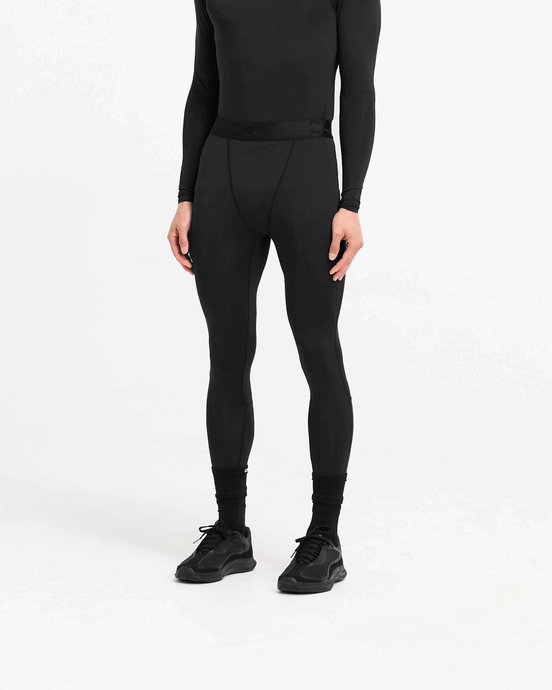 Stretch Panels Stain Resistant 247 Compound Legging - Black