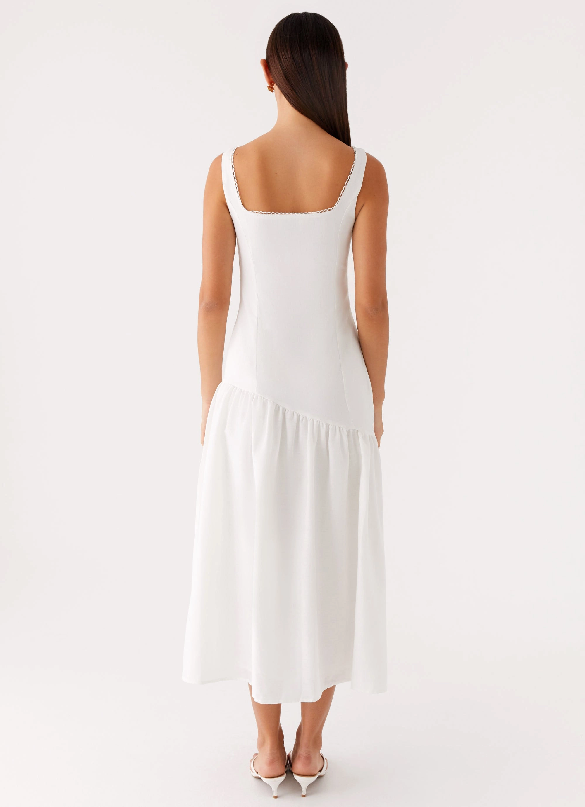 Petal Zone Timeless Wear Esmerelda Midi Dress - White