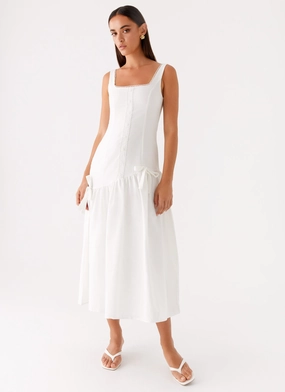 Compressible Esmerelda Midi Dress - White