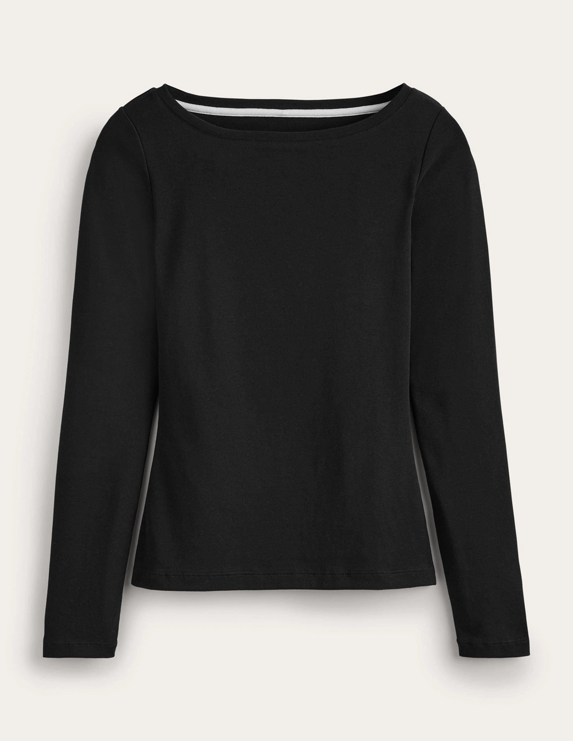 Essential Boat-Neck Jersey Top-Black UltravioletProtectionFabric ZonalVentilation