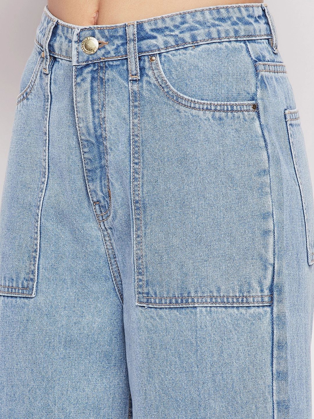 Madame Blue Slit Denim All Size Fit