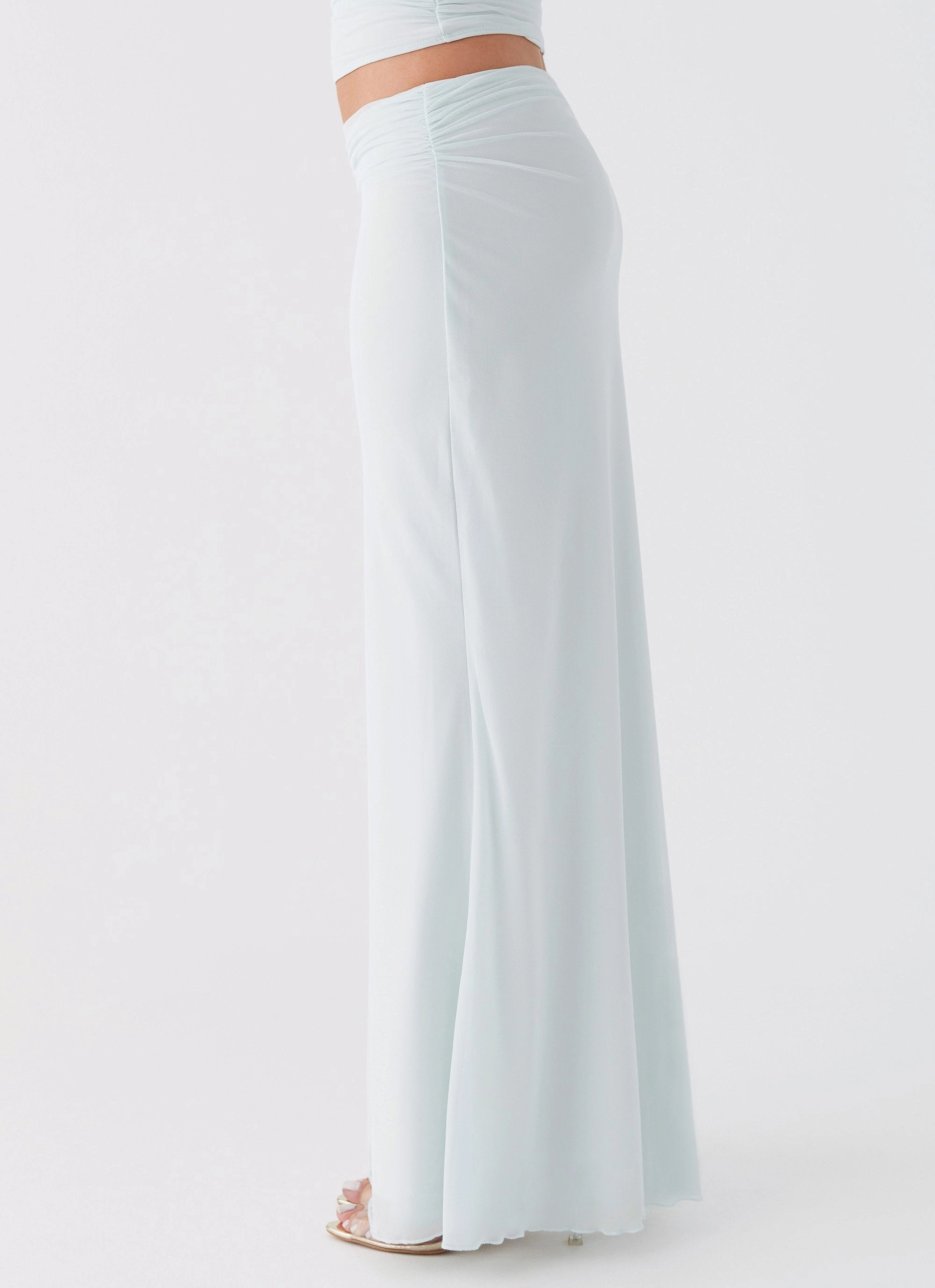 Rayne Maxi Skirt - Sage Graceful Look
