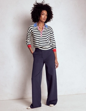 Belgravia Ponte Trousers-Navy HighWaistSupport